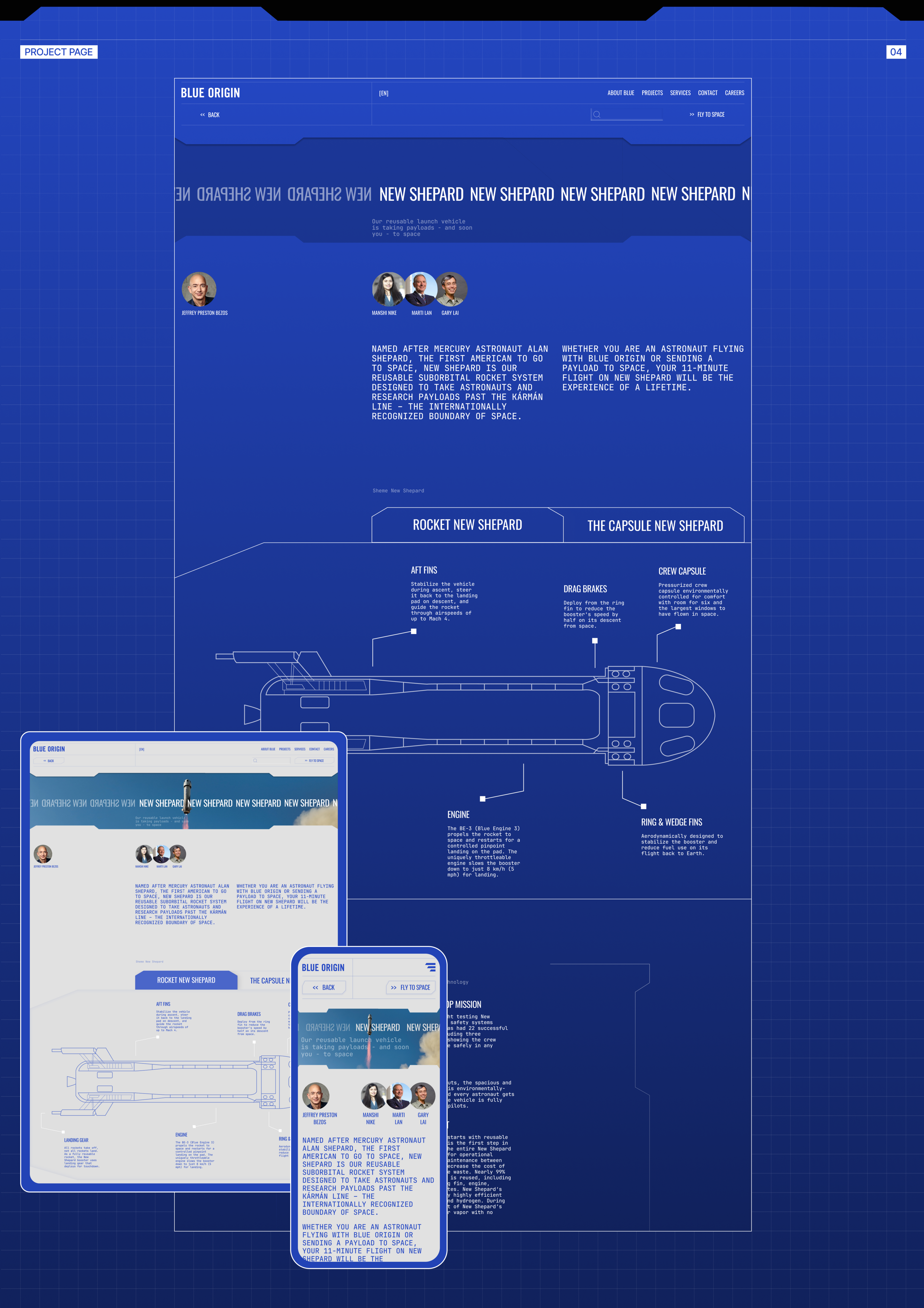BLUE ORIGIN [ Corporate website ] — Изображение №10 — Интерфейсы, Анимация на Dprofile