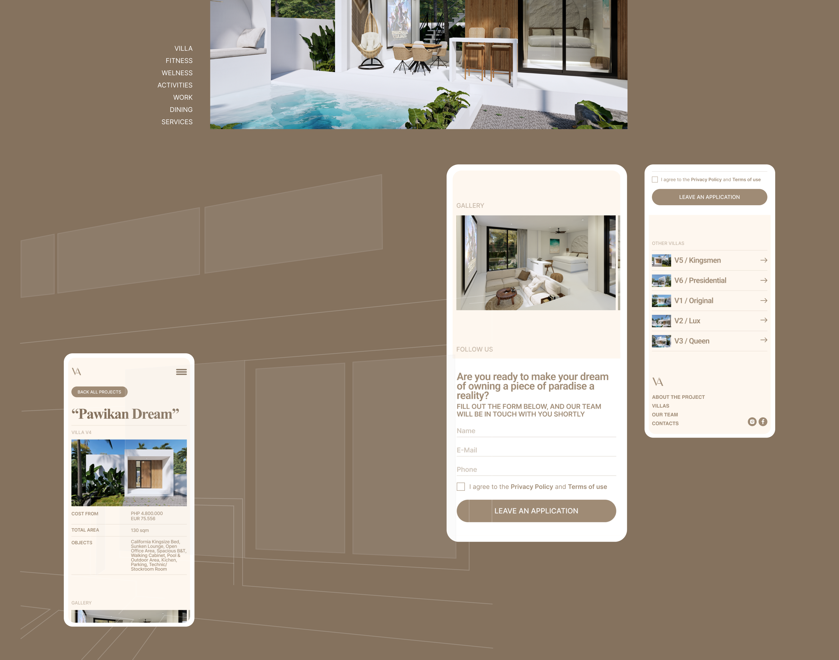 Villas in the Philippines - Website — Изображение №8 — Интерфейсы, Графика на Dprofile
