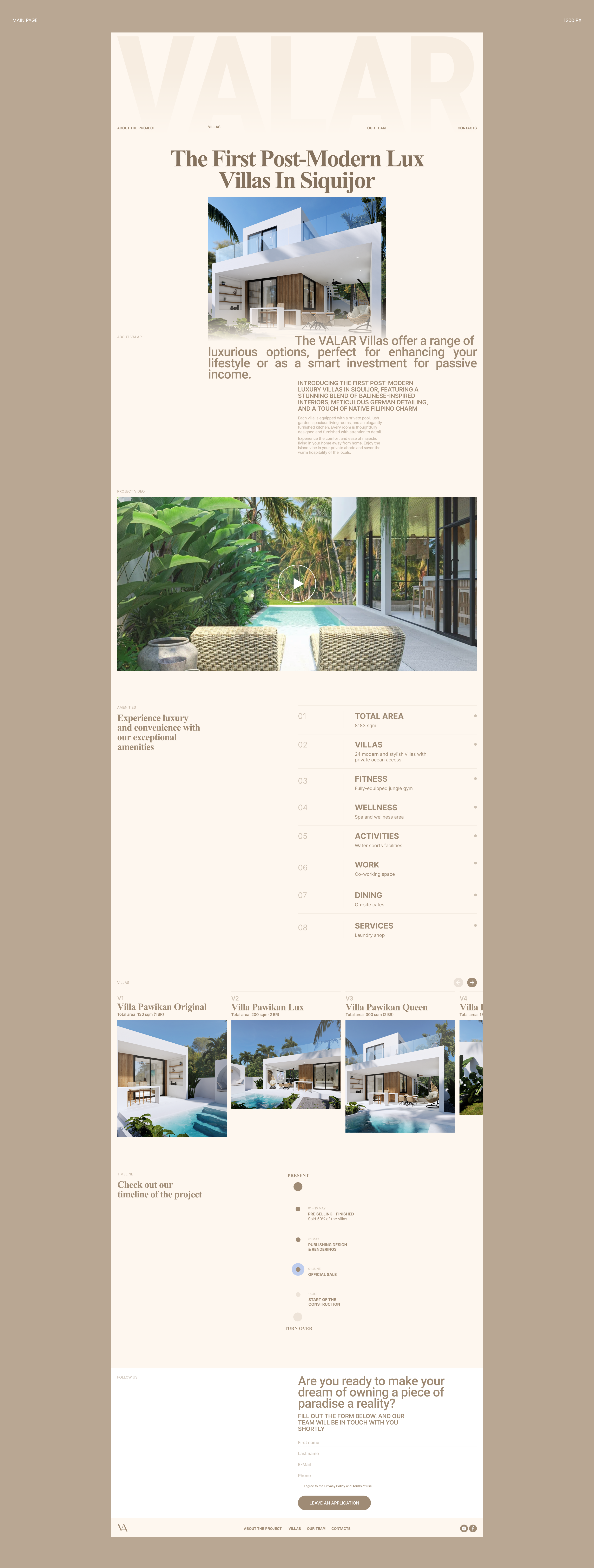 Villas in the Philippines - Website — Изображение №4 — Интерфейсы, Графика на Dprofile