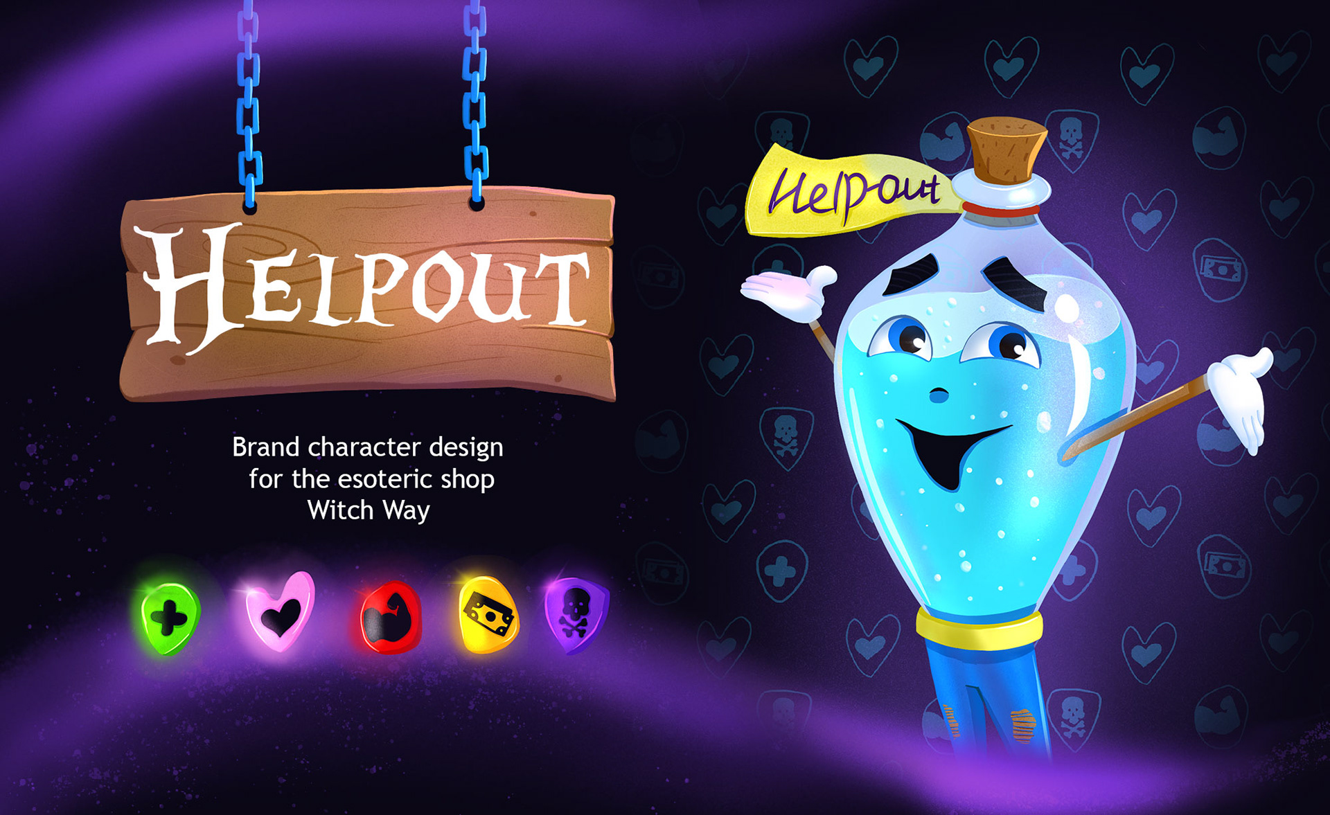 Персонажи для магазина Witch Way — Изображение №1 — Брендинг, Иллюстрация на Dprofile