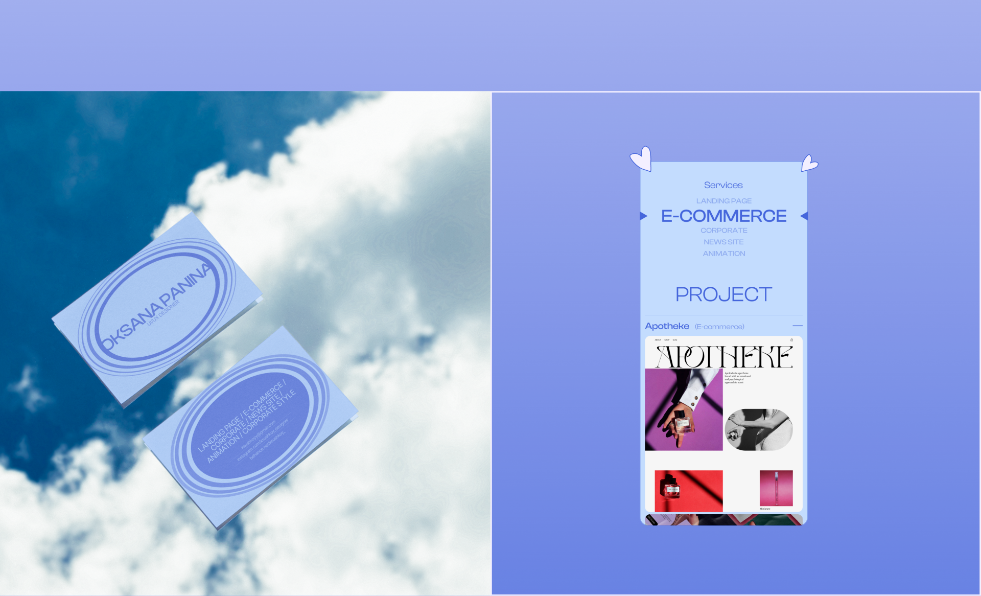 Personal designer portfolio — Изображение №2 — Интерфейсы, Анимация на Dprofile