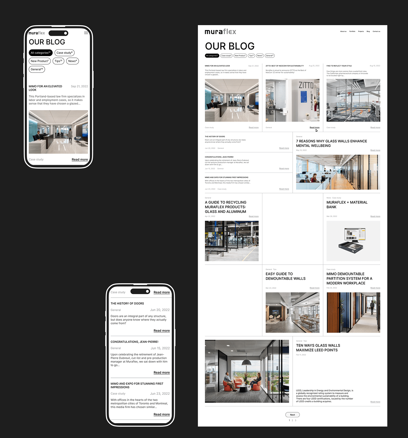 CORPORATE SITE — muraflex — Изображение №8 — Интерфейсы, Анимация на Dprofile