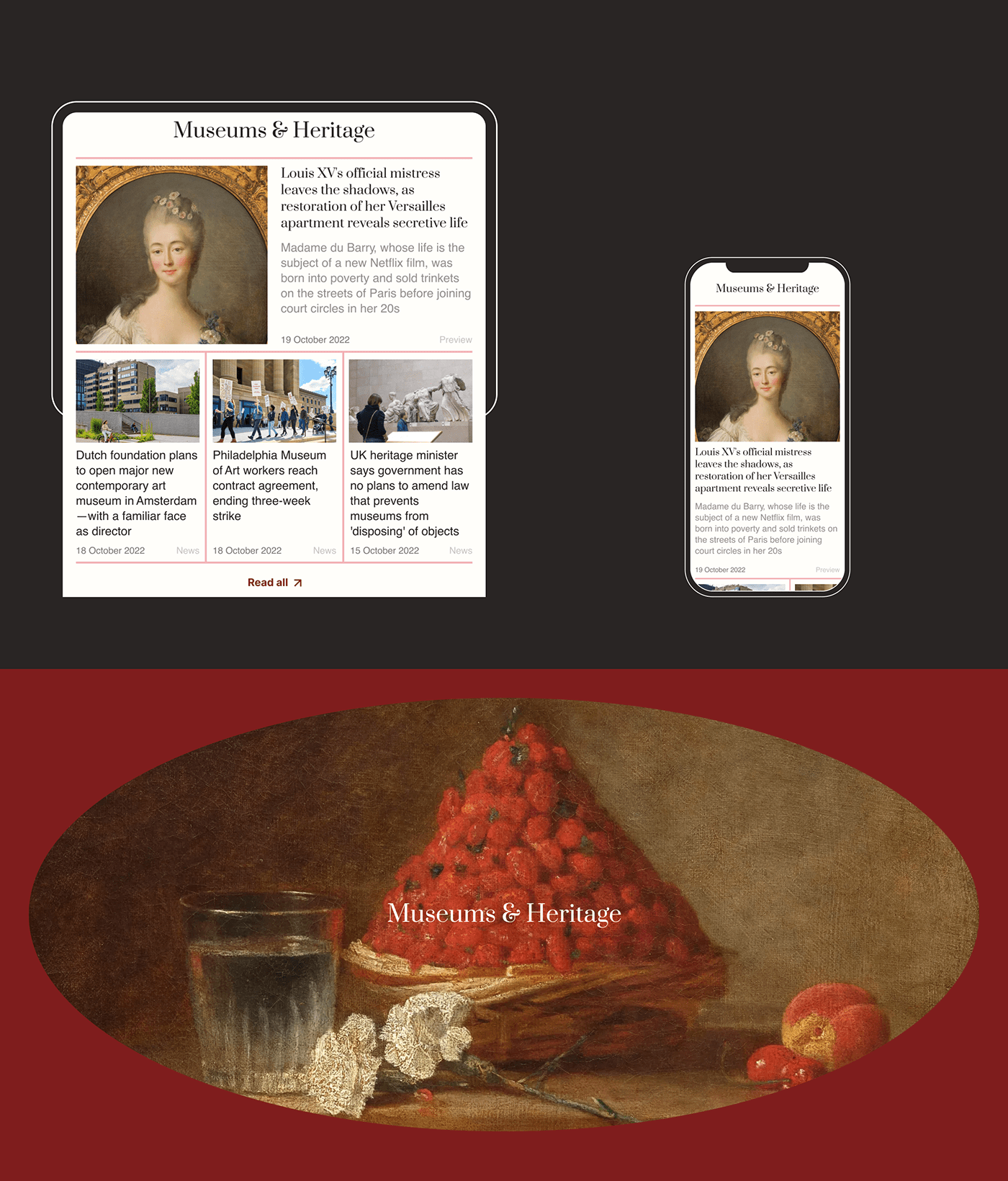 The Art Newspaper — news website — Изображение №3 — Интерфейсы на Dprofile