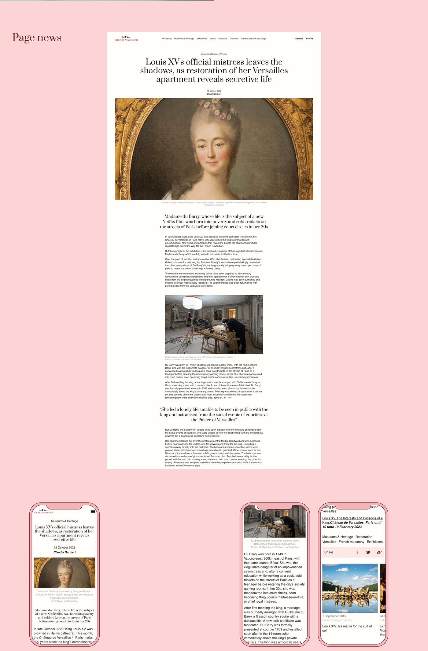 The Art Newspaper — news website — Изображение №6 — Интерфейсы на Dprofile