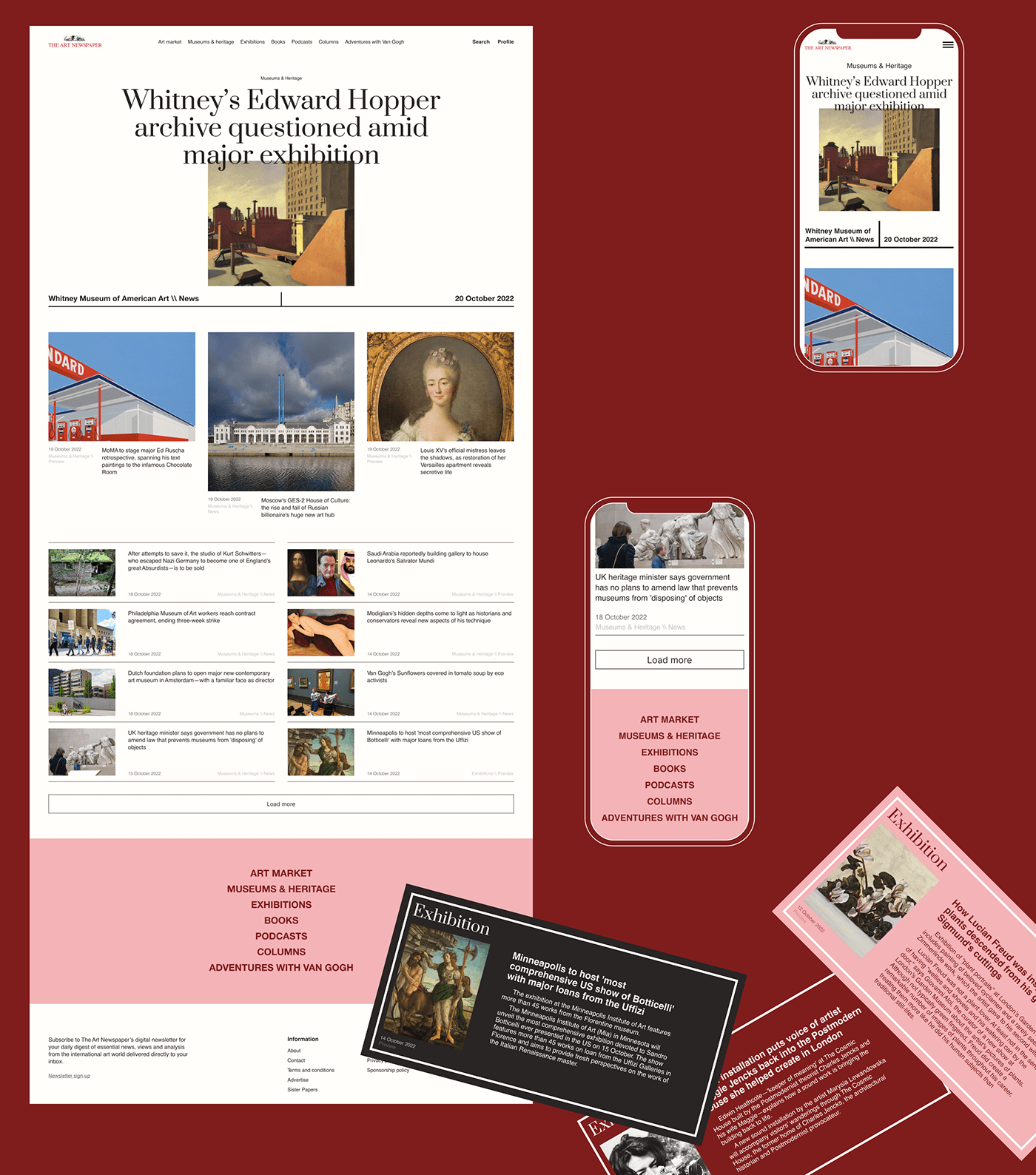 The Art Newspaper — news website — Изображение №4 — Интерфейсы на Dprofile