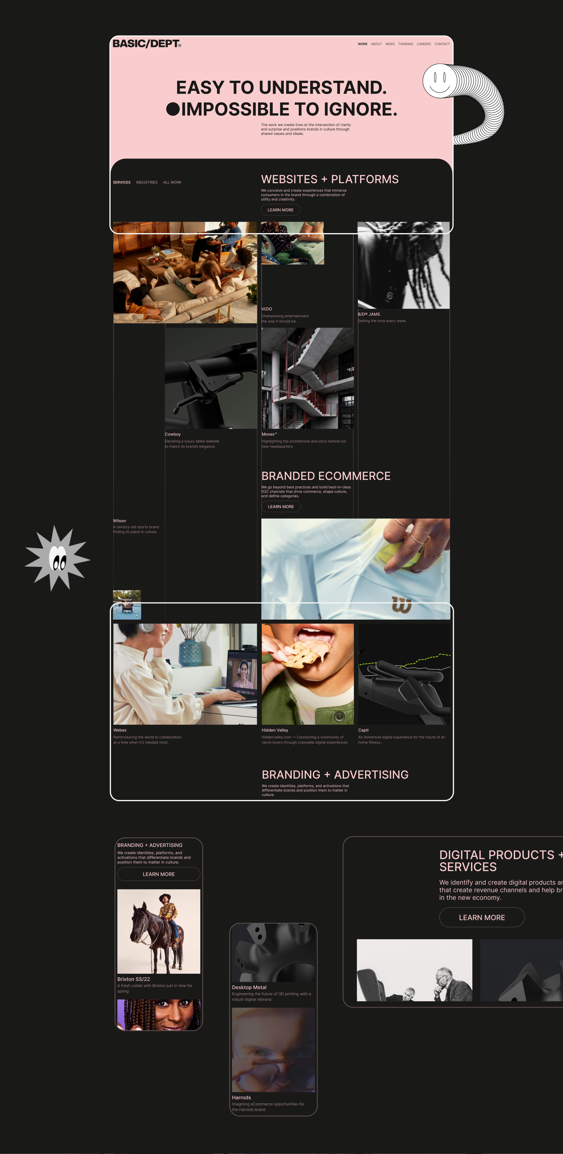 BASIC/DEPT AGENCY WEBSITE — Изображение №4 — Интерфейсы, Анимация на Dprofile