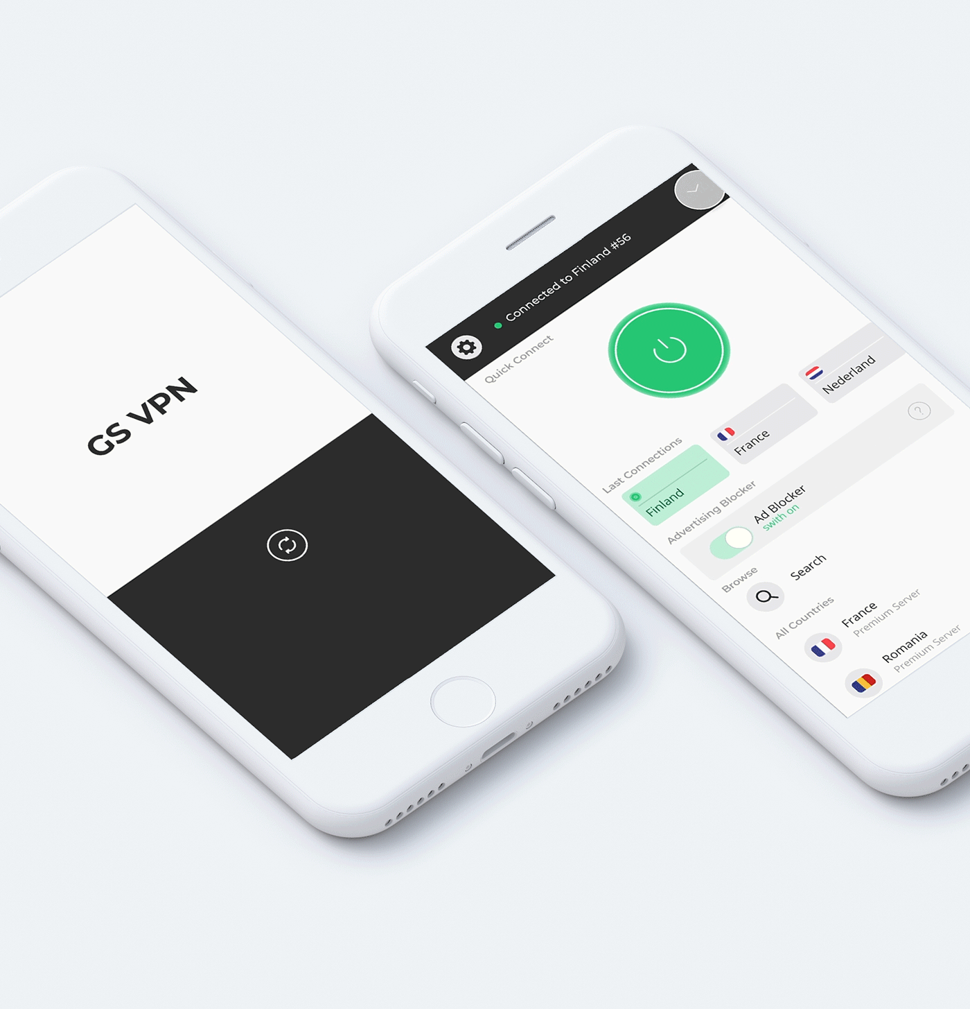 App Design VPN Service — Изображение №2 — Интерфейсы на Dprofile