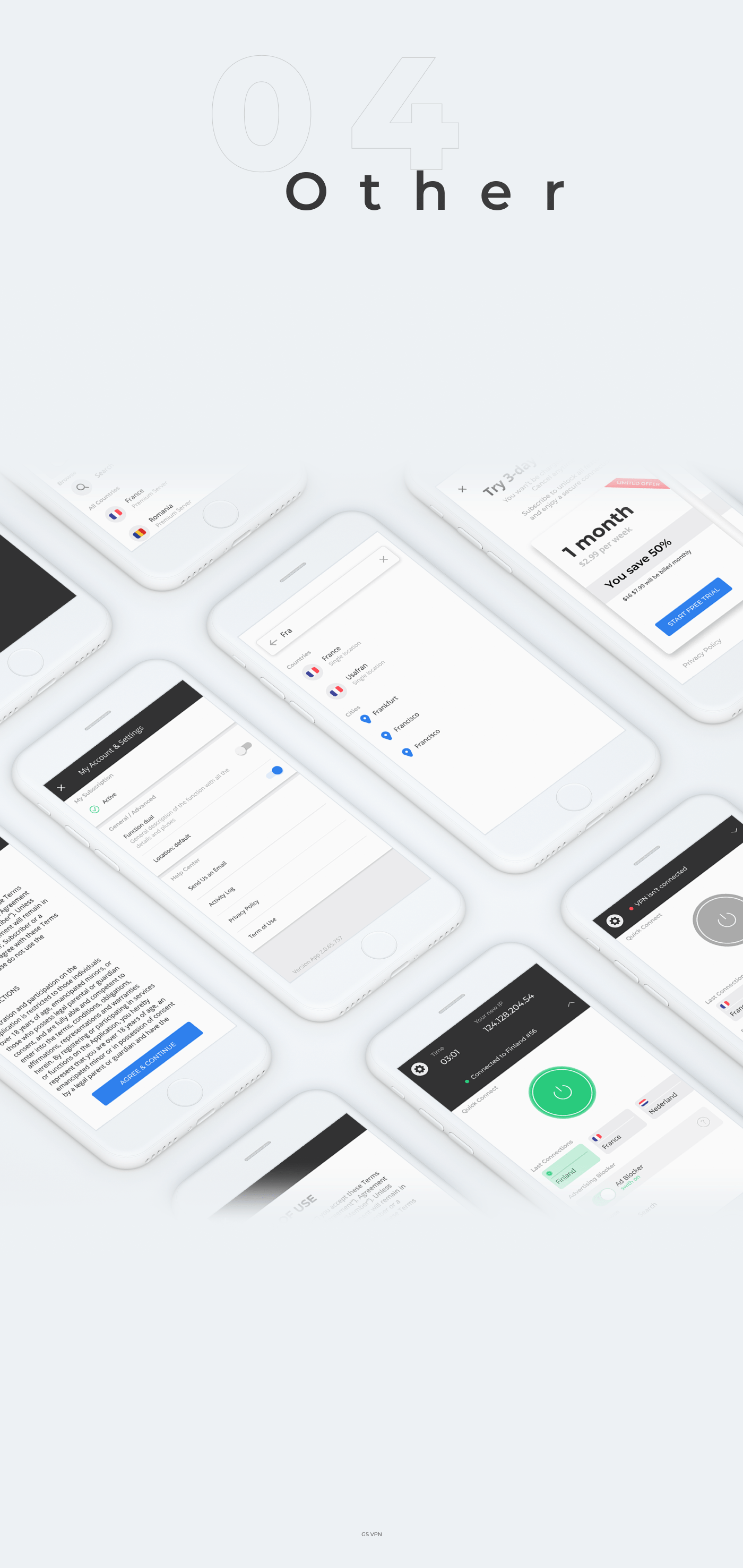 App Design VPN Service — Изображение №7 — Интерфейсы на Dprofile
