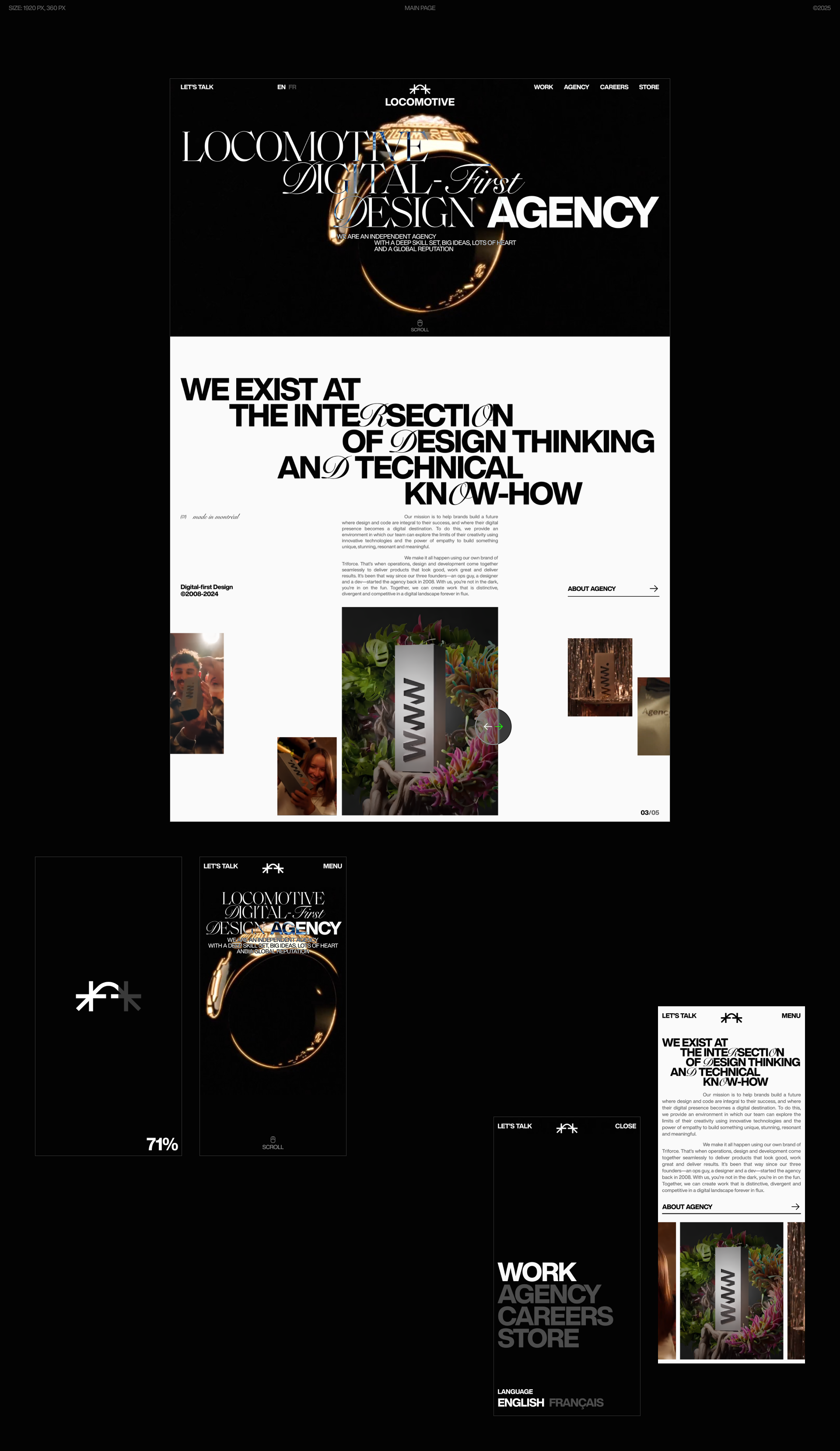 LOCOMOTIVE | MONTRÉAL WEB AGENCY — Изображение №8 — Интерфейсы, Брендинг на Dprofile