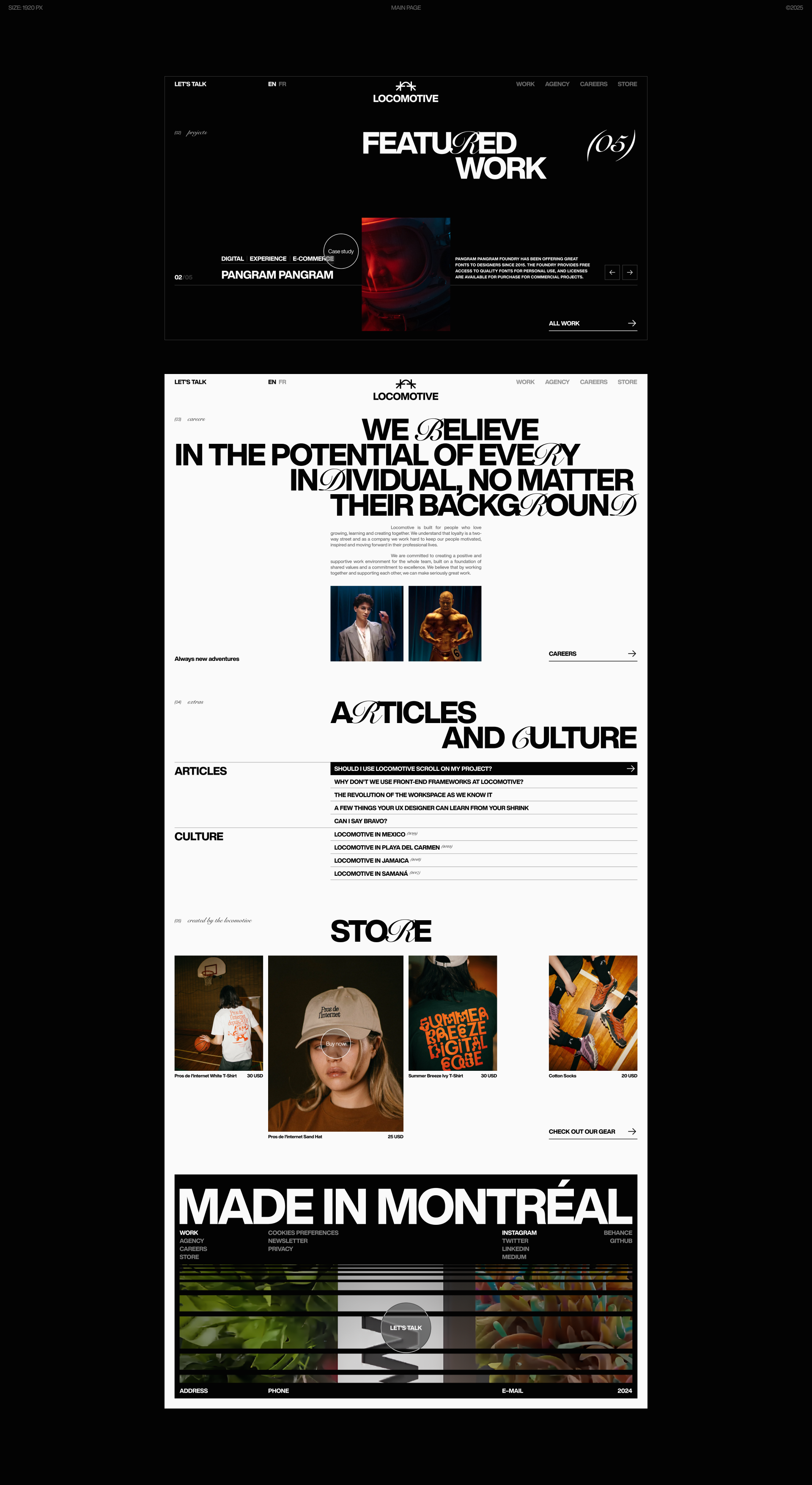 LOCOMOTIVE | MONTRÉAL WEB AGENCY — Изображение №10 — Интерфейсы, Брендинг на Dprofile