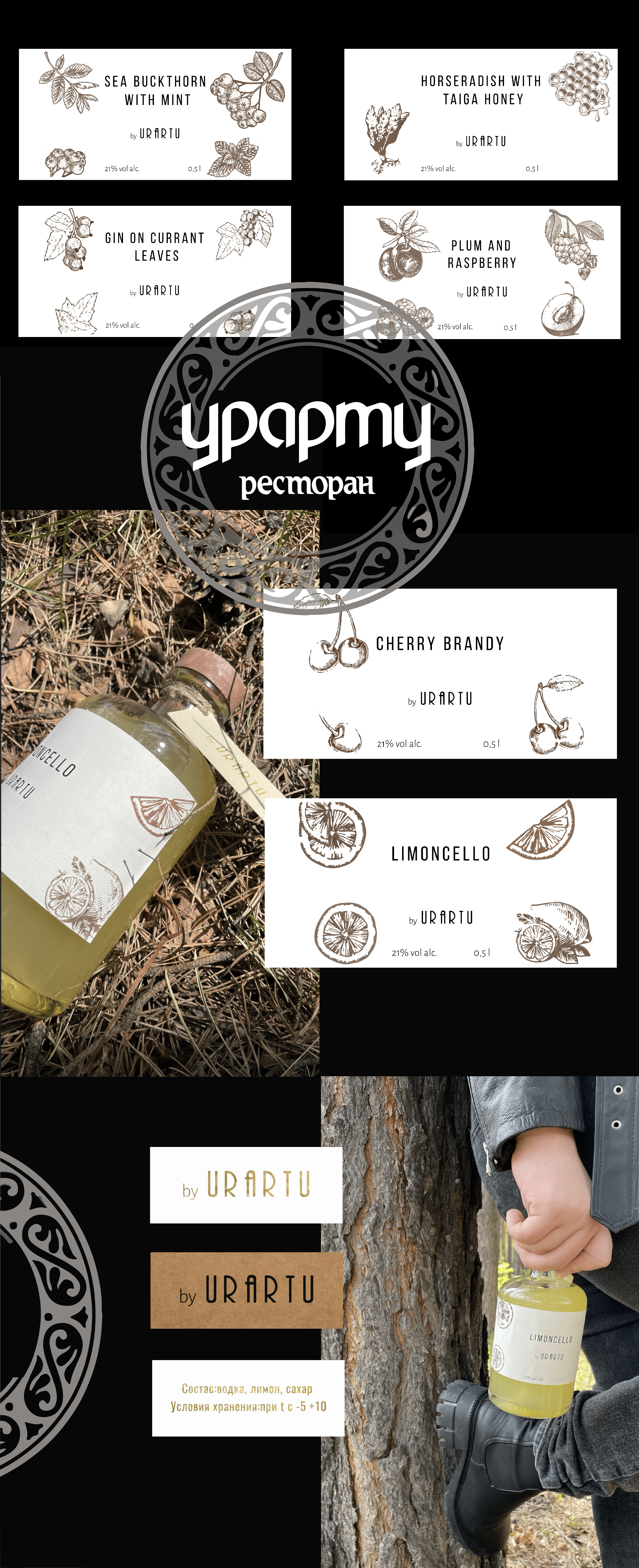Этикетка настойки Урарту, упаковка, package — Изображение №2 — Графика, Маркетинг на Dprofile