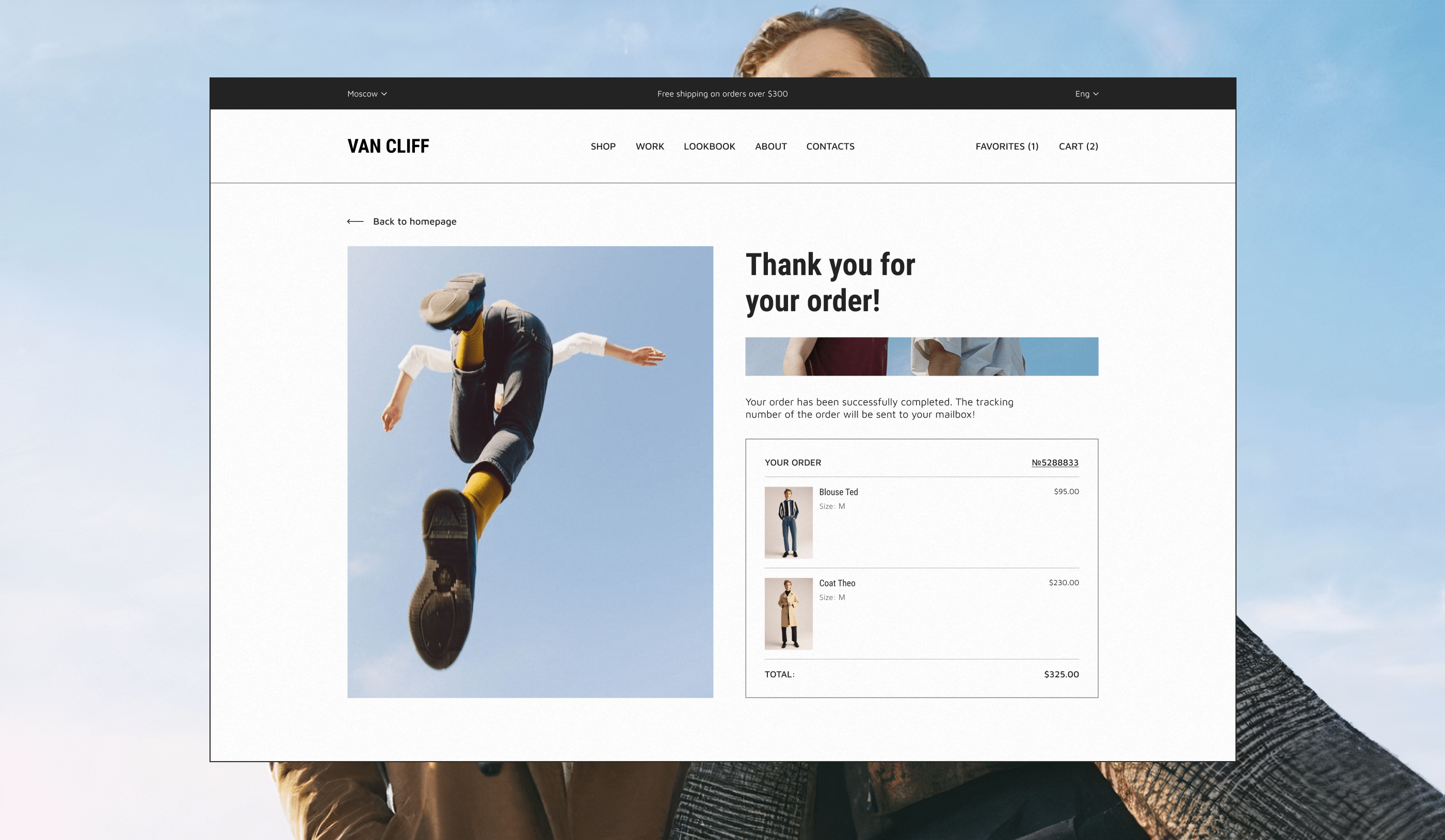 Van Cliff e-commerce website — Изображение №13 — Интерфейсы на Dprofile