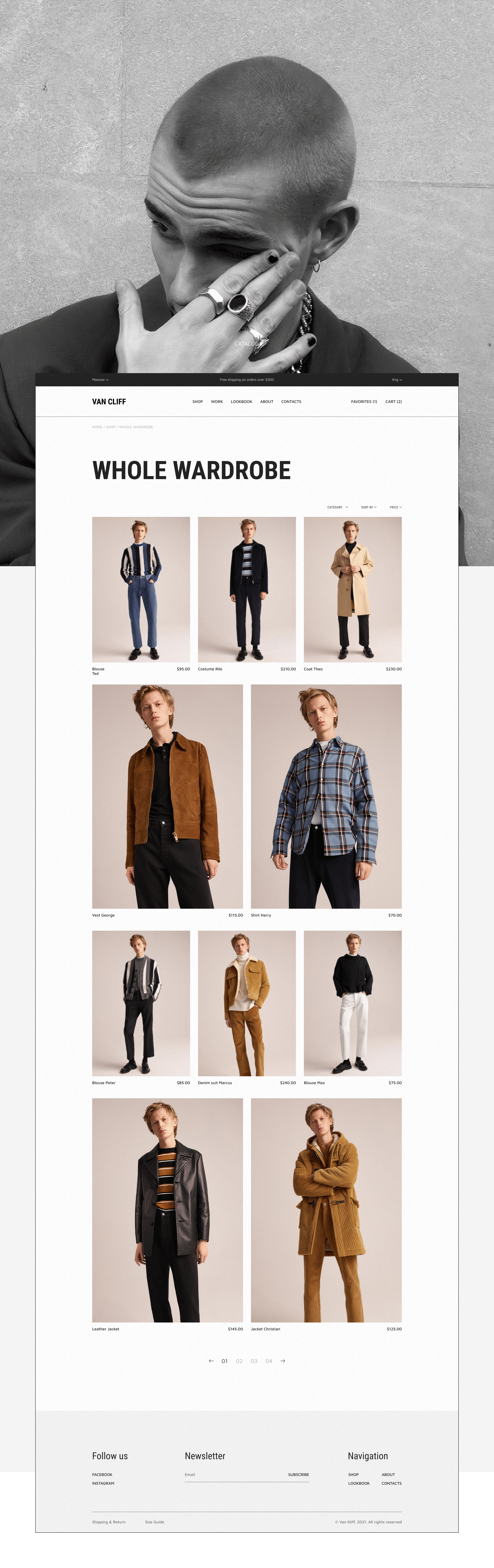 Van Cliff e-commerce website — Изображение №9 — Интерфейсы на Dprofile