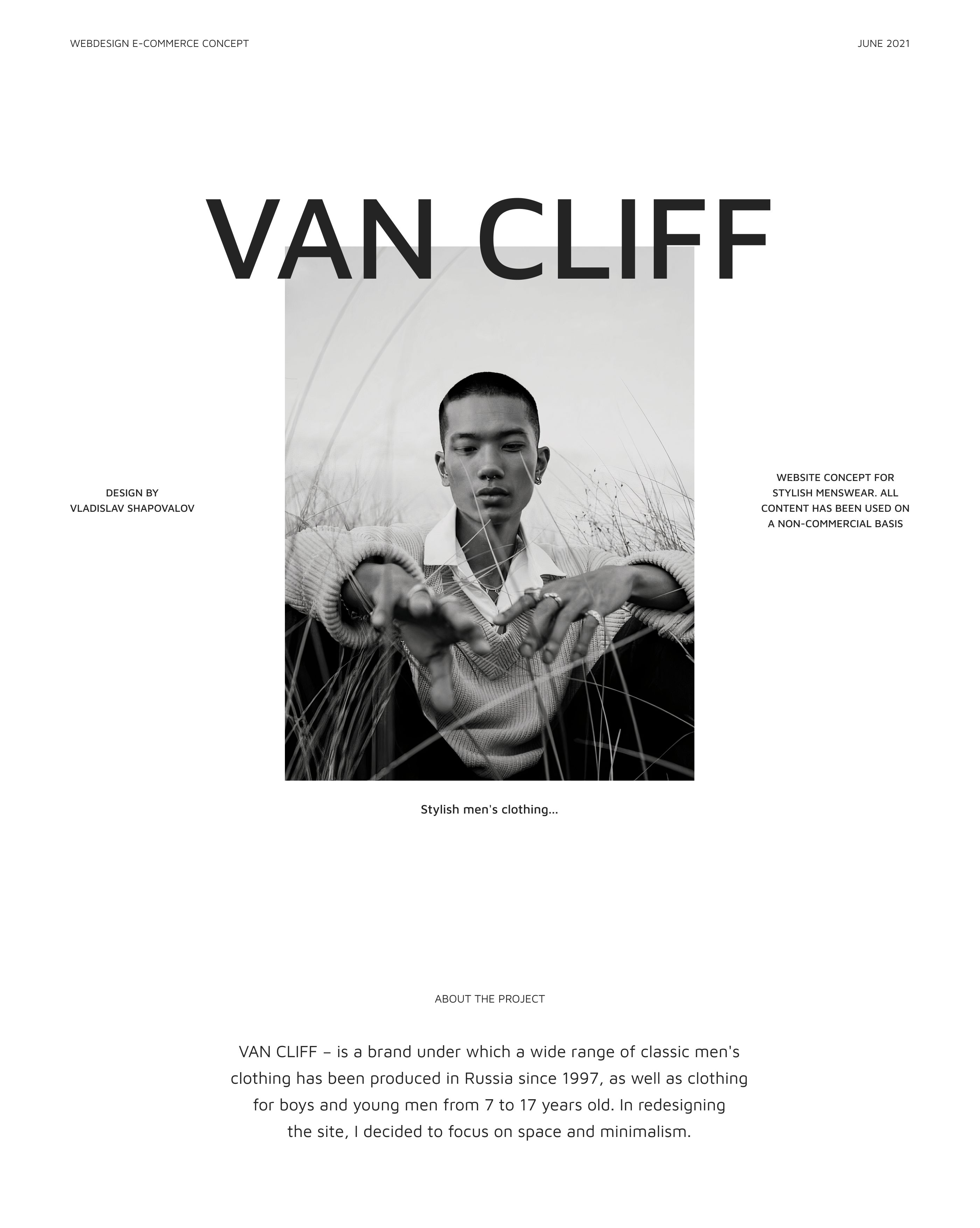 Van Cliff e-commerce website — Изображение №1 — Интерфейсы на Dprofile