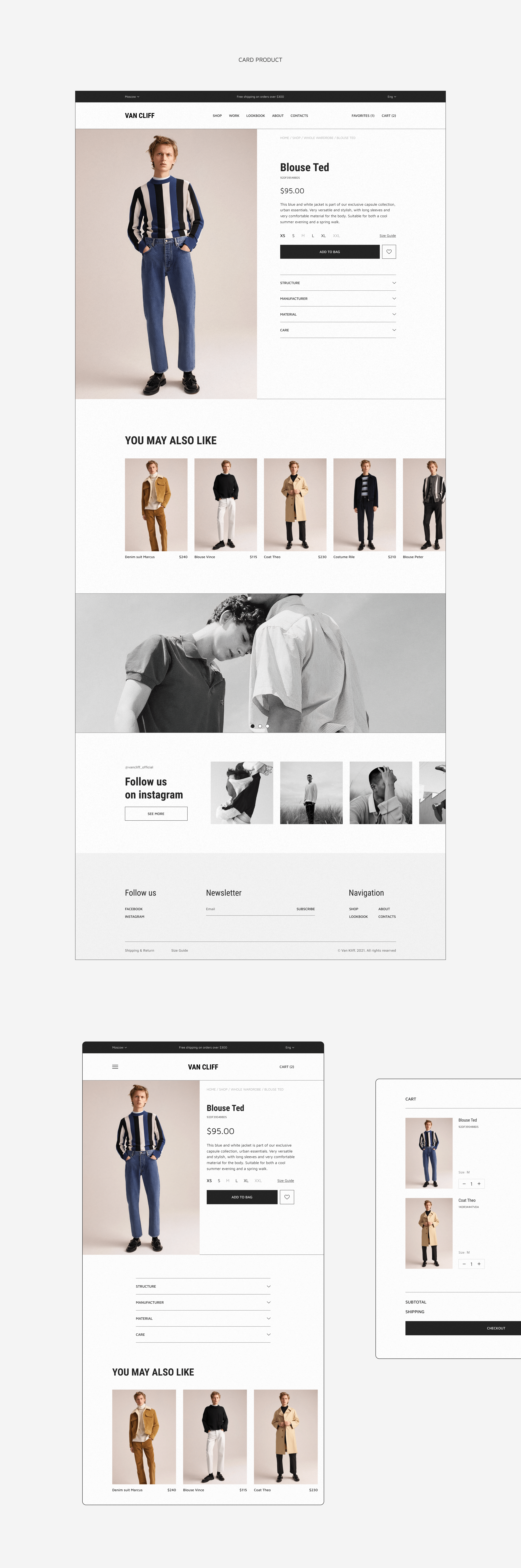 Van Cliff e-commerce website — Изображение №11 — Интерфейсы на Dprofile