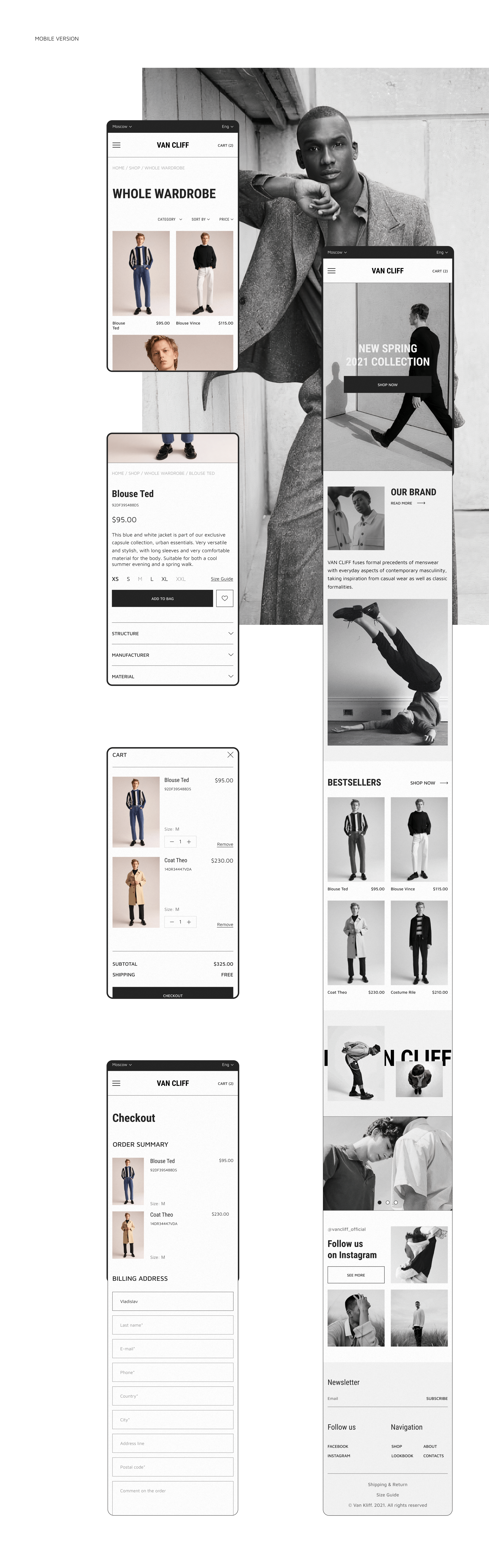 Van Cliff e-commerce website — Изображение №10 — Интерфейсы на Dprofile