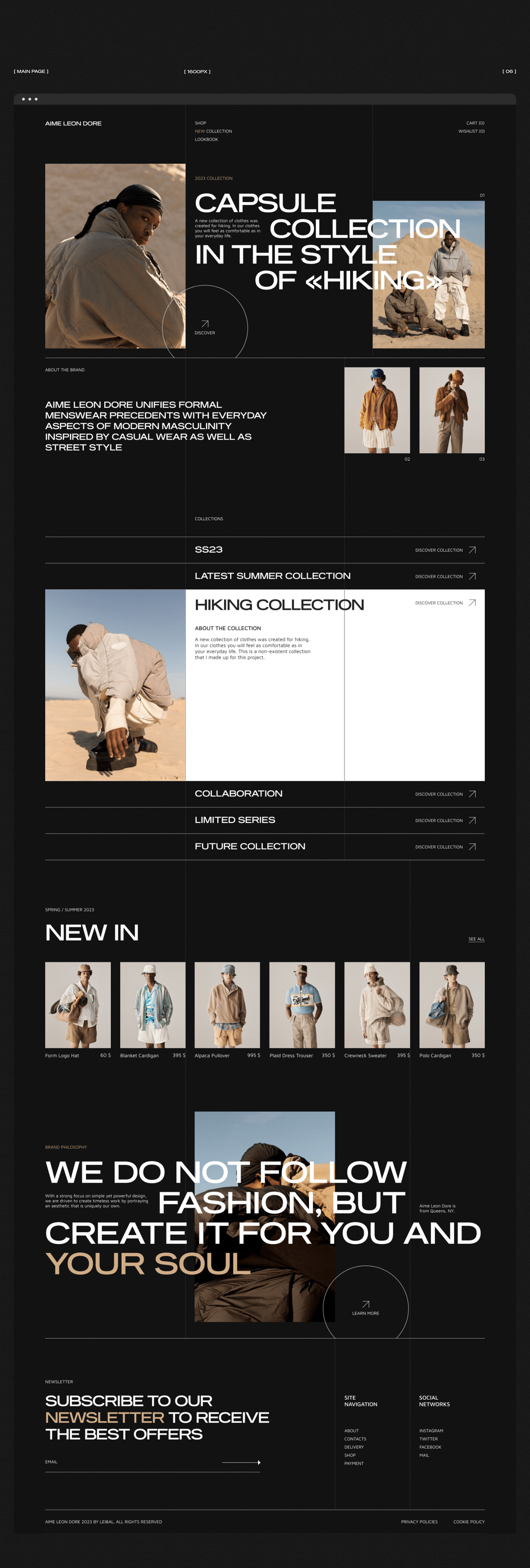 Aime Leon Dore | Webdesign concept — Изображение №7 — Интерфейсы на Dprofile