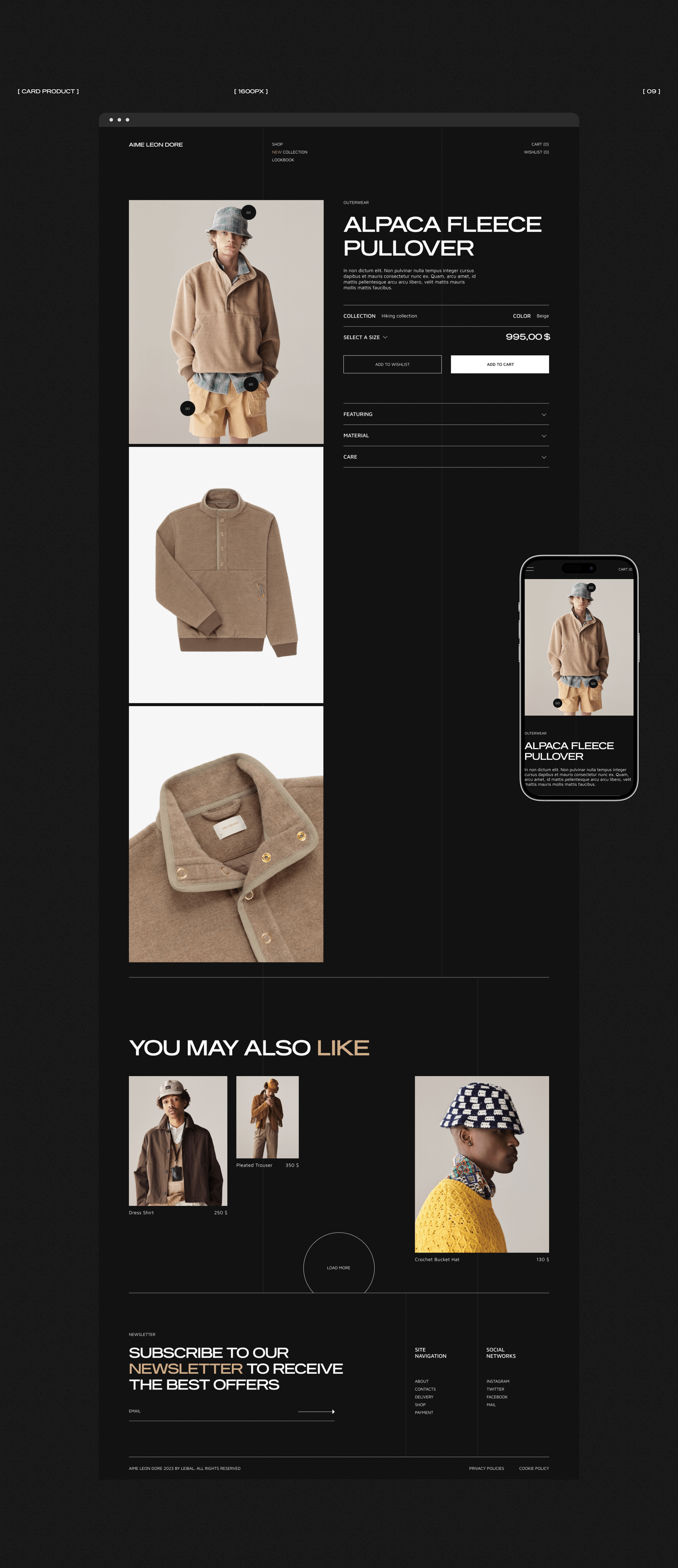 Aime Leon Dore | Webdesign concept — Изображение №15 — Интерфейсы на Dprofile