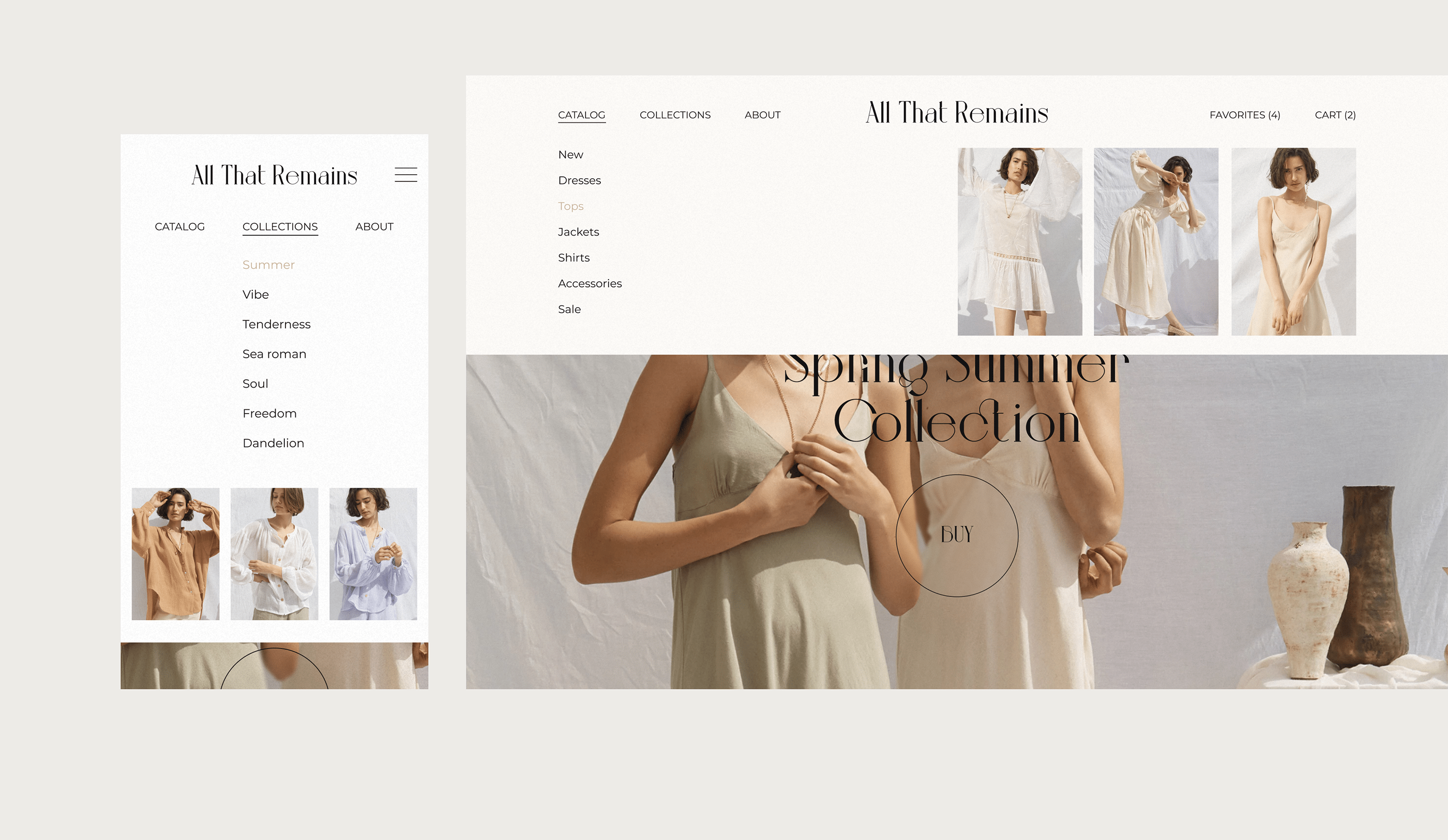 'All That Remains' ECOMMERCE REDESIGN CONCEPT — Изображение №4 — Интерфейсы на Dprofile