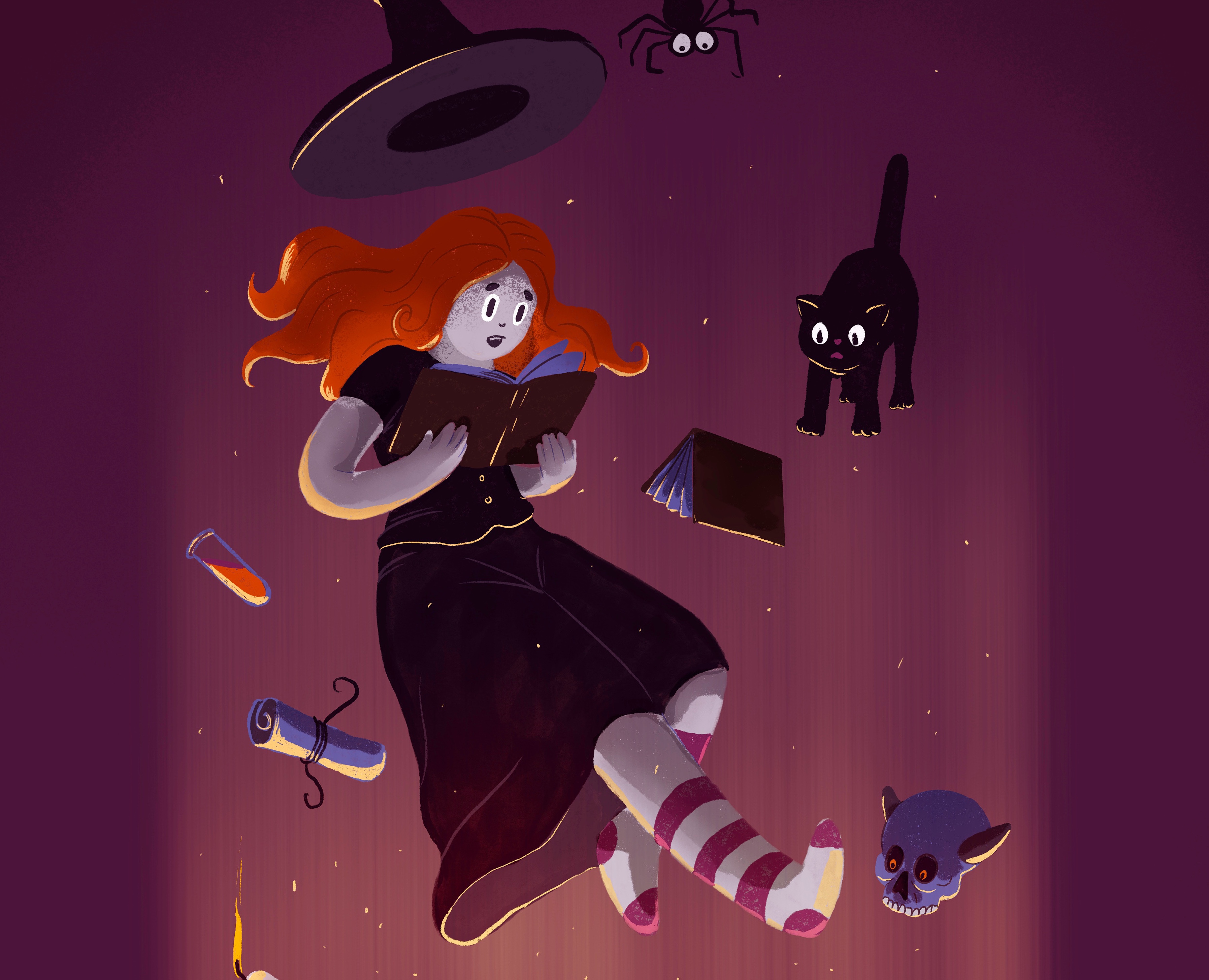 Ведьмочка — Иллюстрация на Dprofile