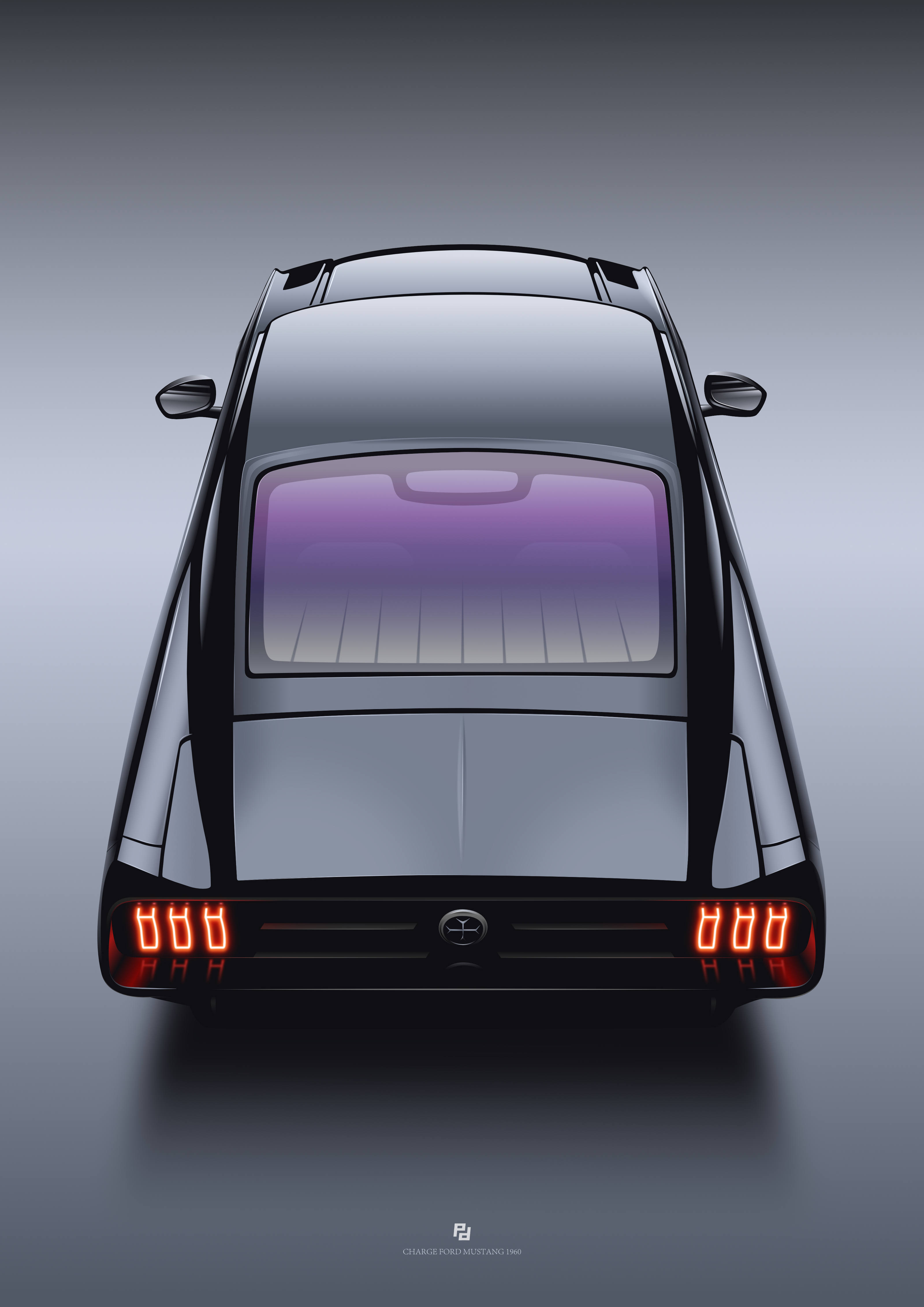 Векторный постер «FORD MUSTANG» — Изображение №2 — Иллюстрация, Графика на Dprofile