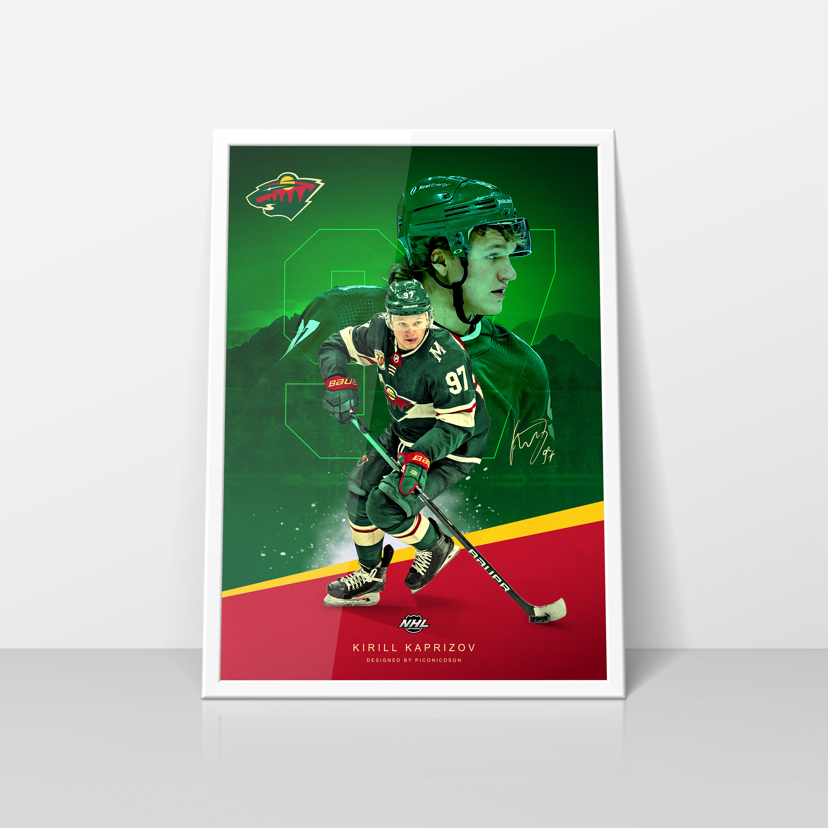 Kirill Kaprizov (Minnesota Wilds) poster — Изображение №3 — Графика на Dprofile