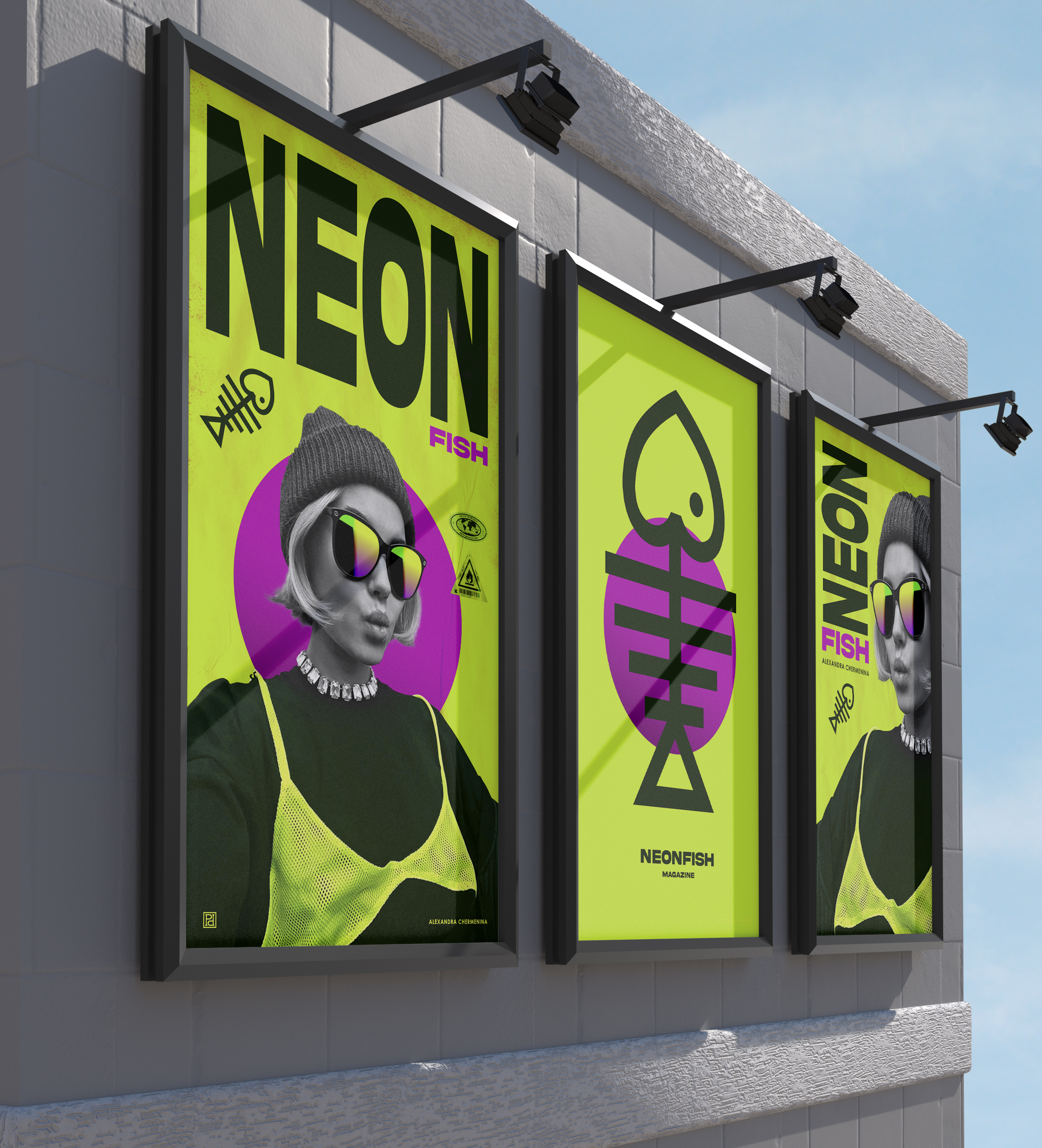 NEON FISH magazine  logo/branding — Изображение №6 — Брендинг на Dprofile