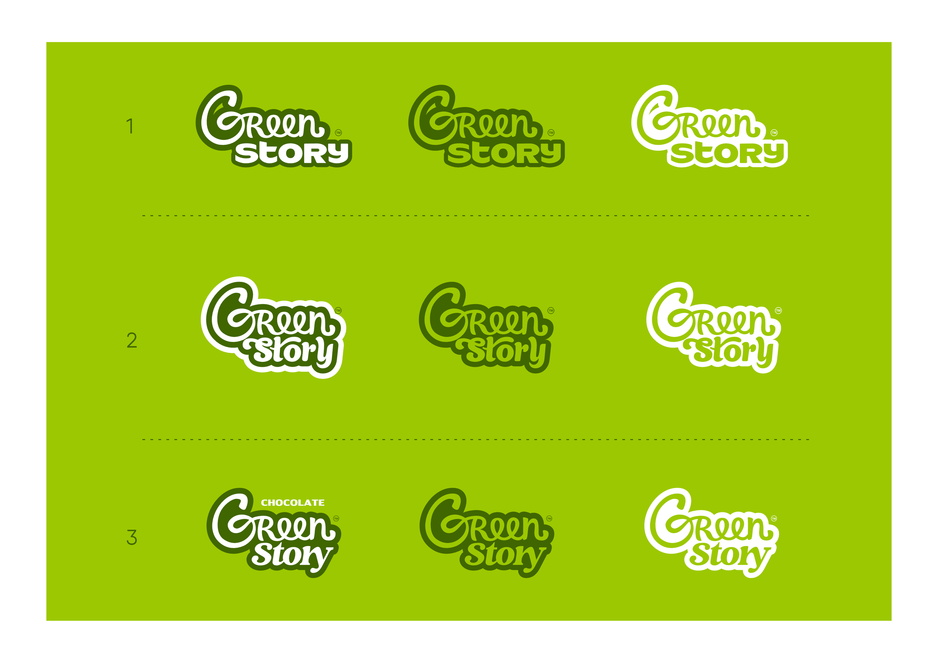Логотип шоколада «GreenStory» — Изображение №2 — Брендинг на Dprofile