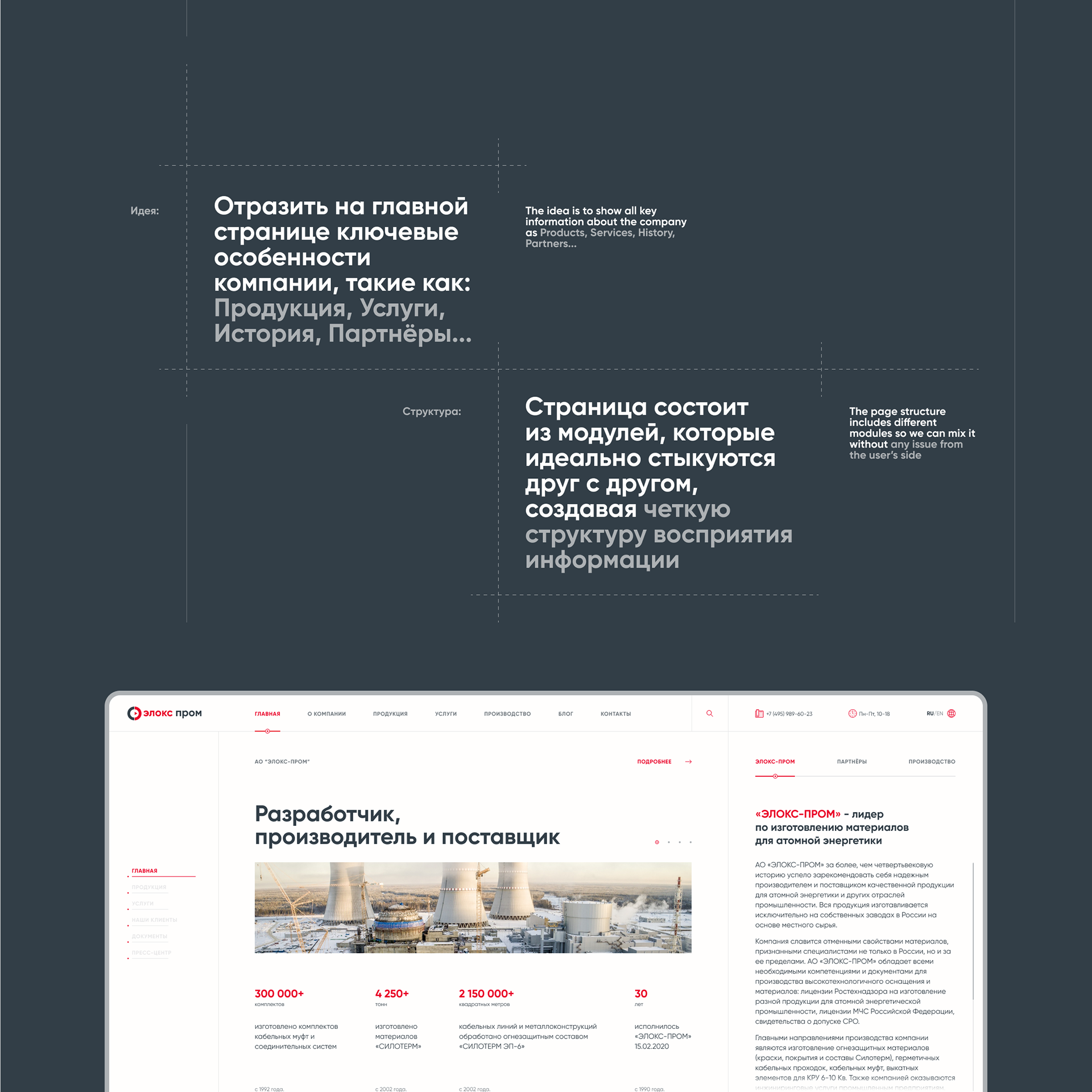 Elox Prom - corporate website — Изображение №9 — Интерфейсы, Анимация на Dprofile