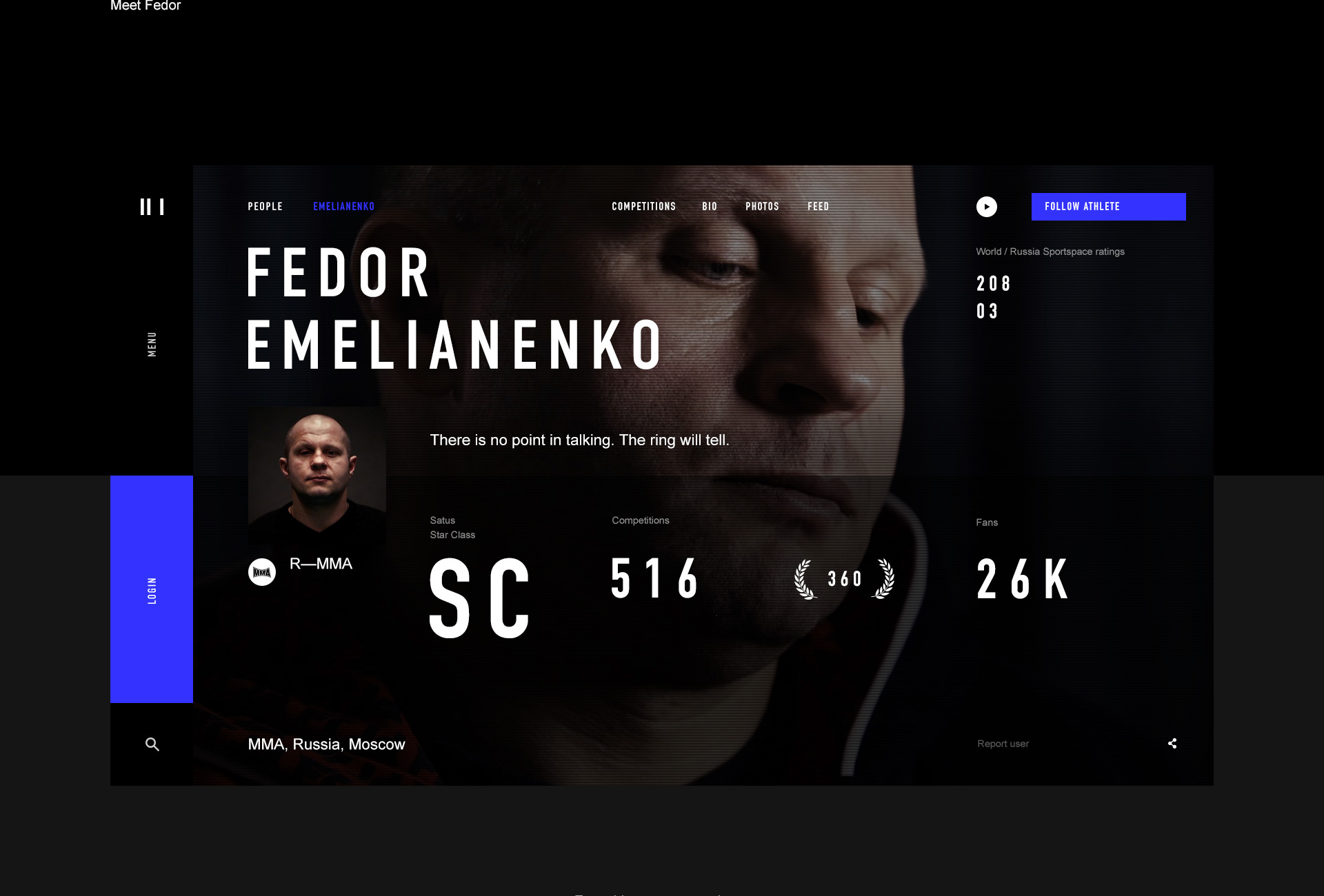 Sportspace — Изображение №21 — Интерфейсы, Анимация на Dprofile