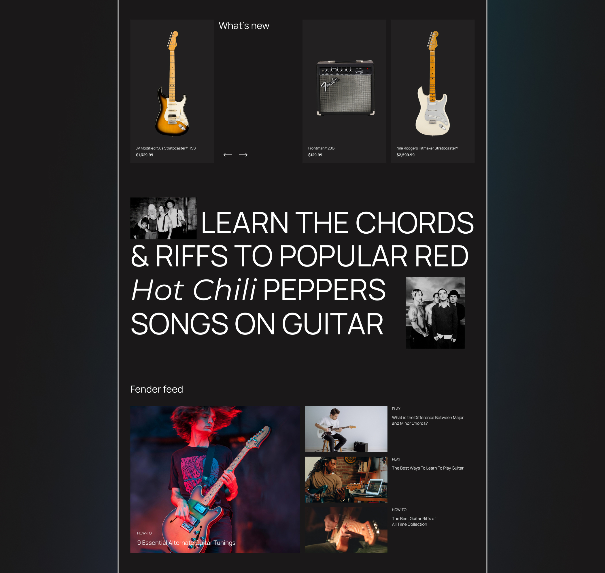 Redesign Concept: Fender Online Store — Изображение №3 — Интерфейсы на Dprofile