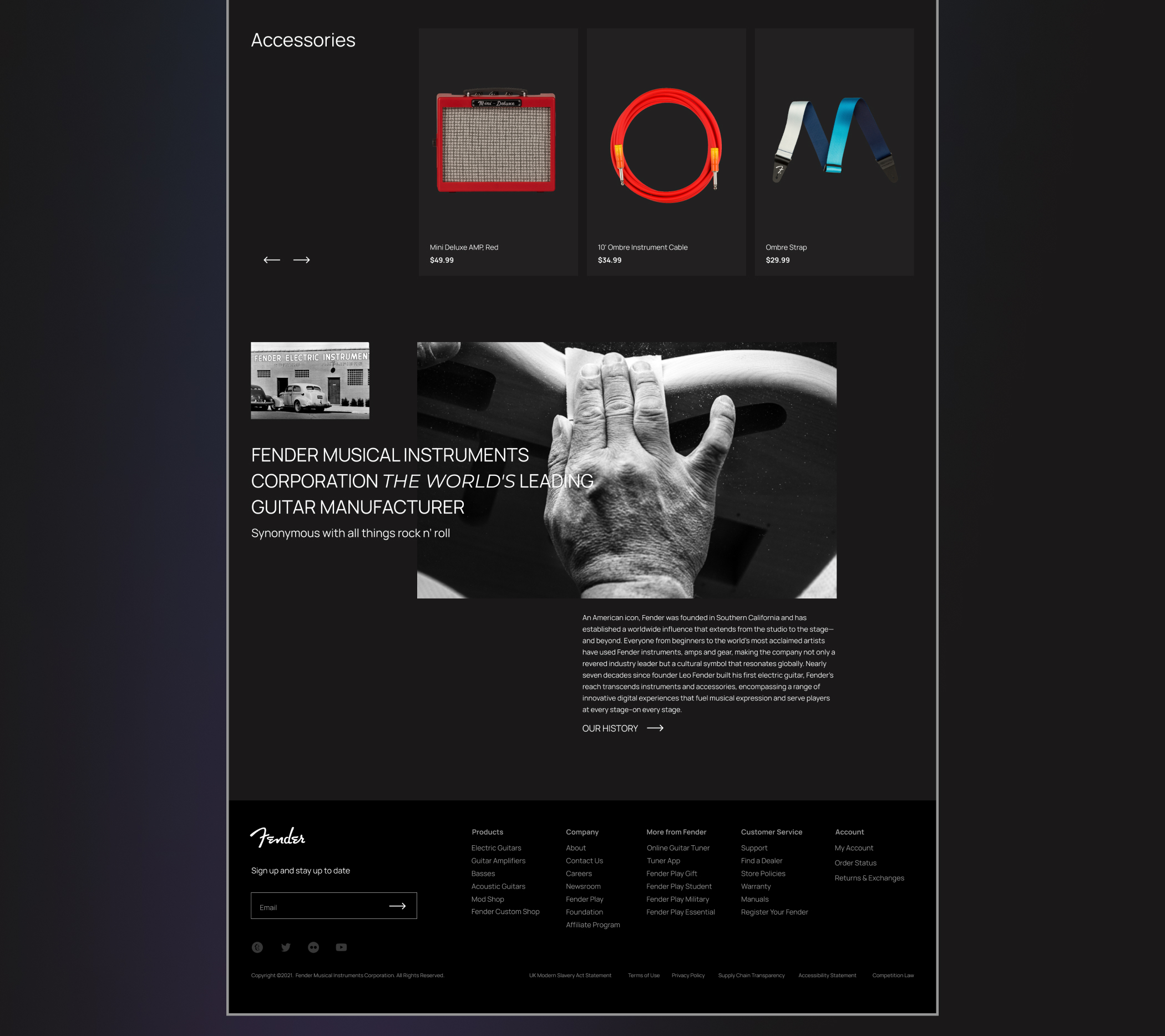 Redesign Concept: Fender Online Store — Изображение №4 — Интерфейсы на Dprofile