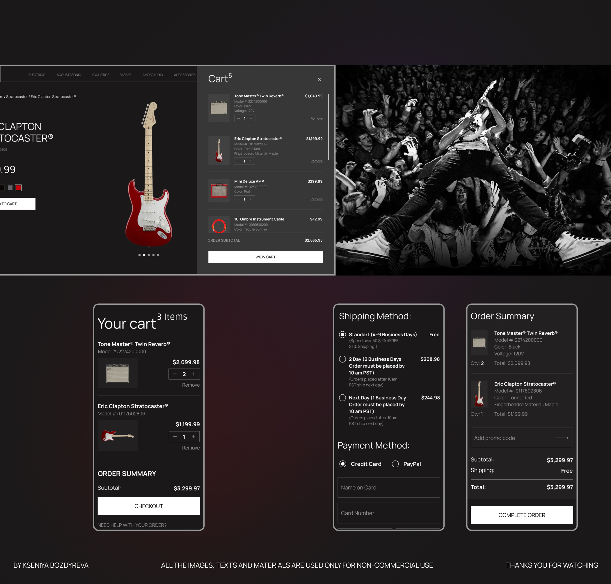 Redesign Concept: Fender Online Store — Изображение №11 — Интерфейсы на Dprofile
