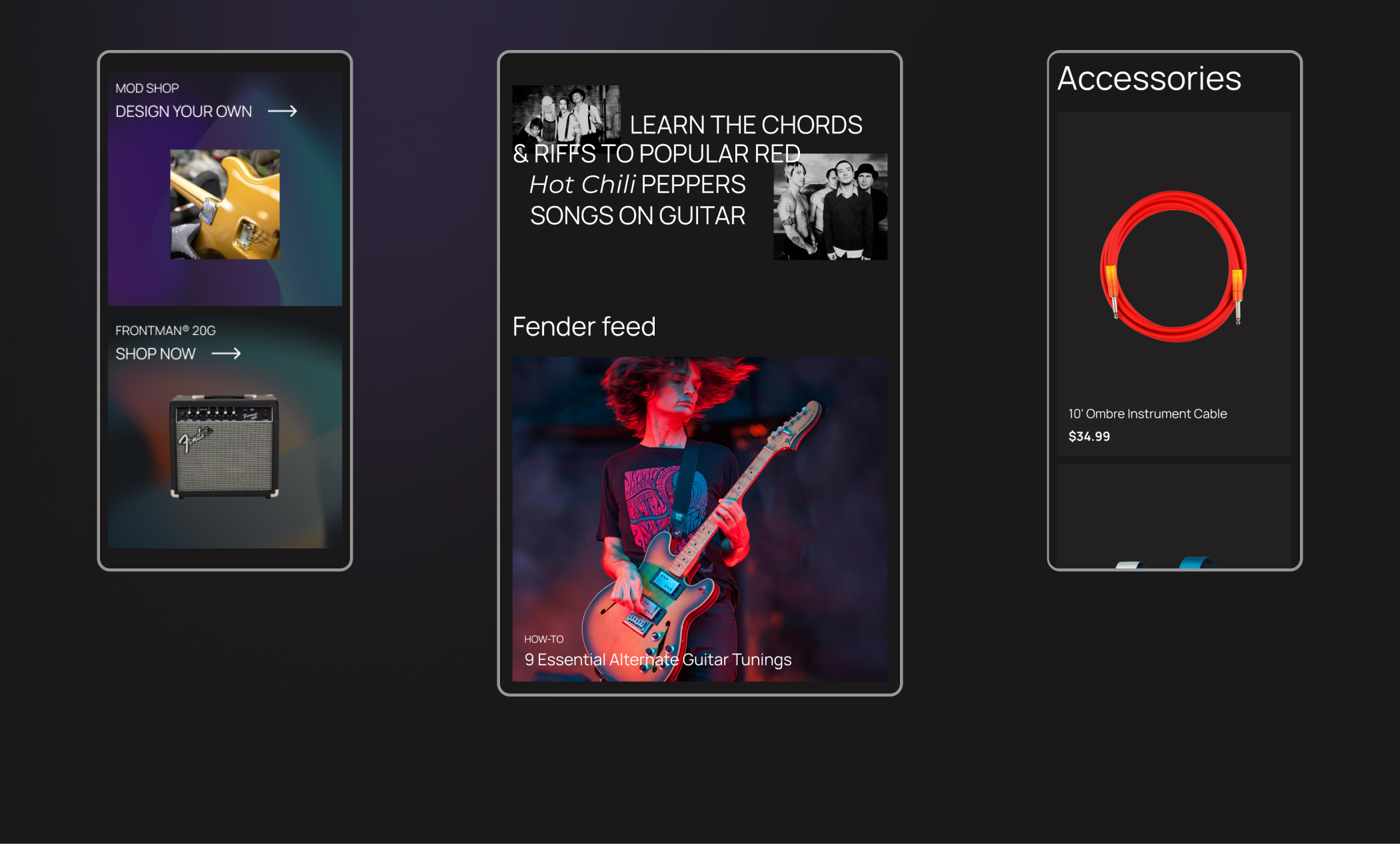 Redesign Concept: Fender Online Store — Изображение №5 — Интерфейсы на Dprofile