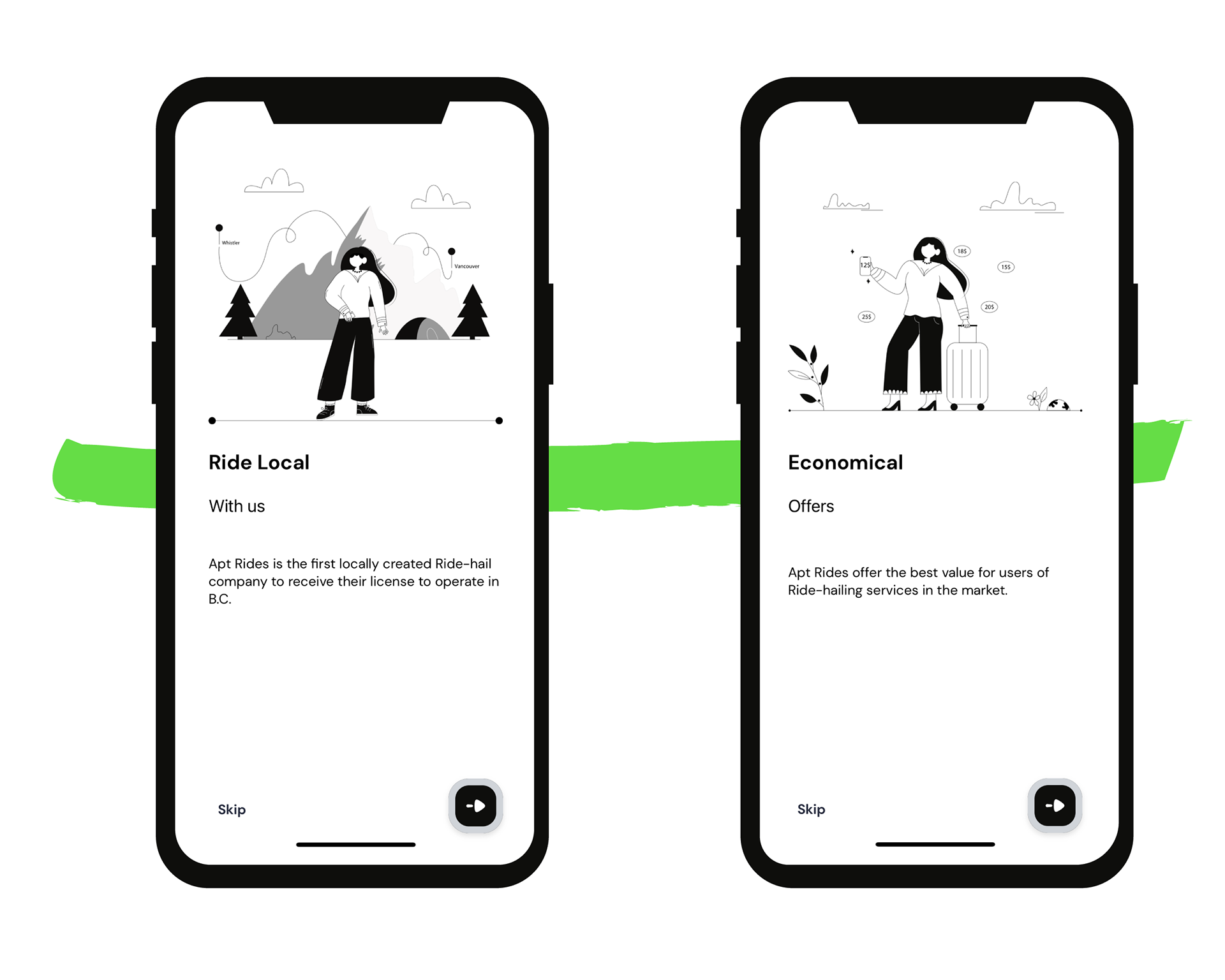 APT RIDES. Illustrations for APP. — Изображение №4 — Иллюстрация на Dprofile