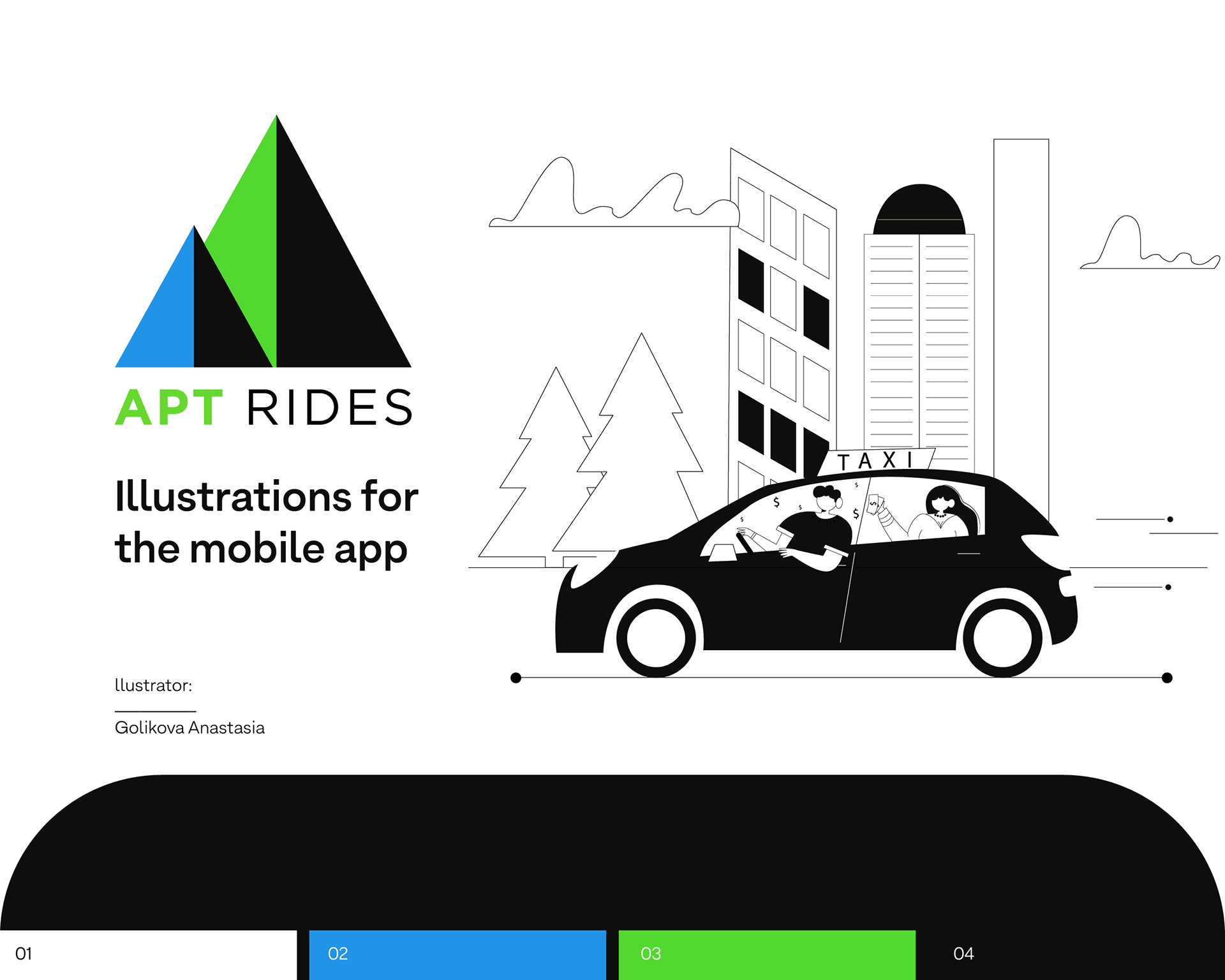 APT RIDES. Illustrations for APP. — Изображение №1 — Иллюстрация на Dprofile