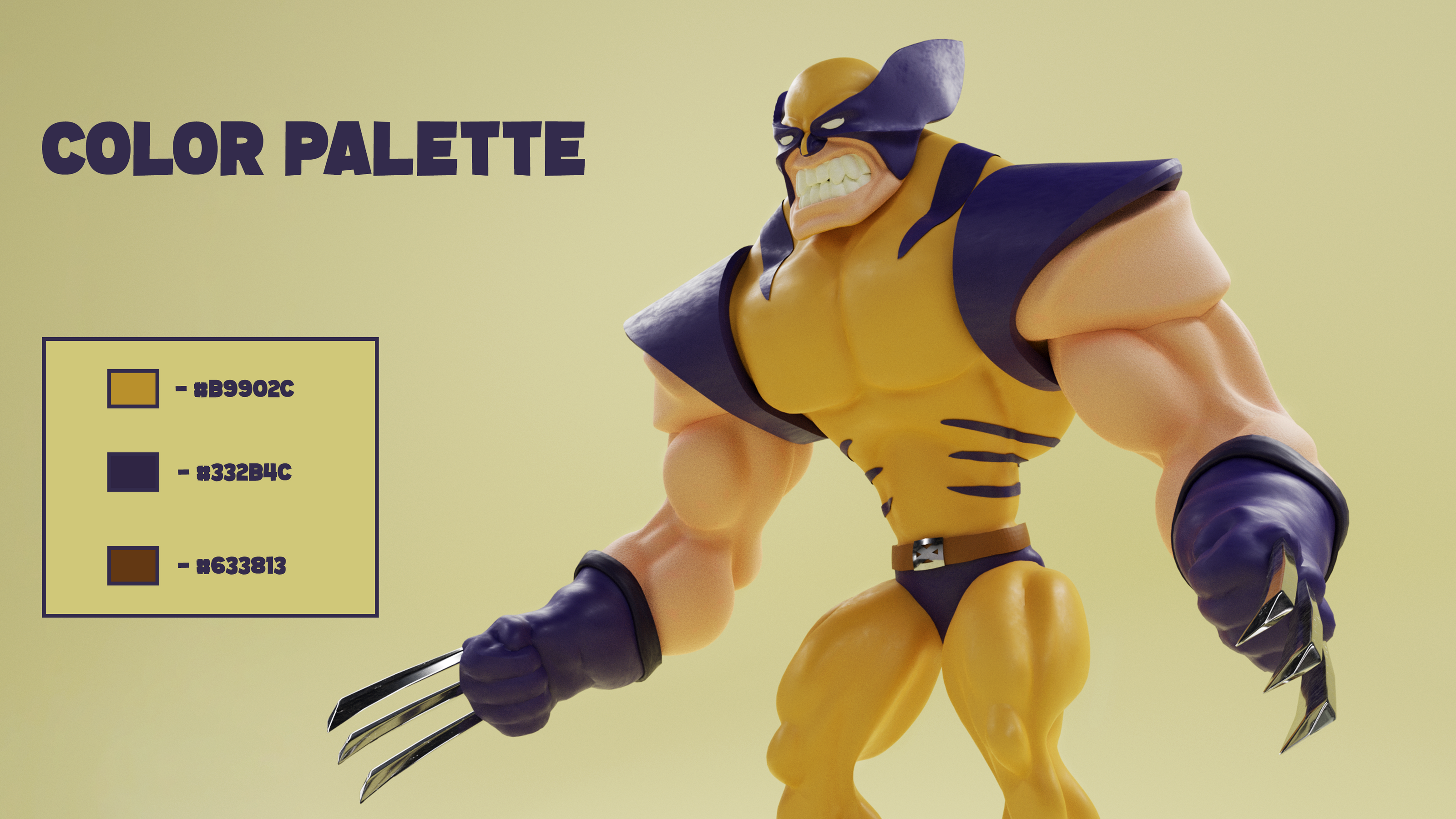 3D Model of Wolverine — Изображение №3 — Иллюстрация, 3D на Dprofile