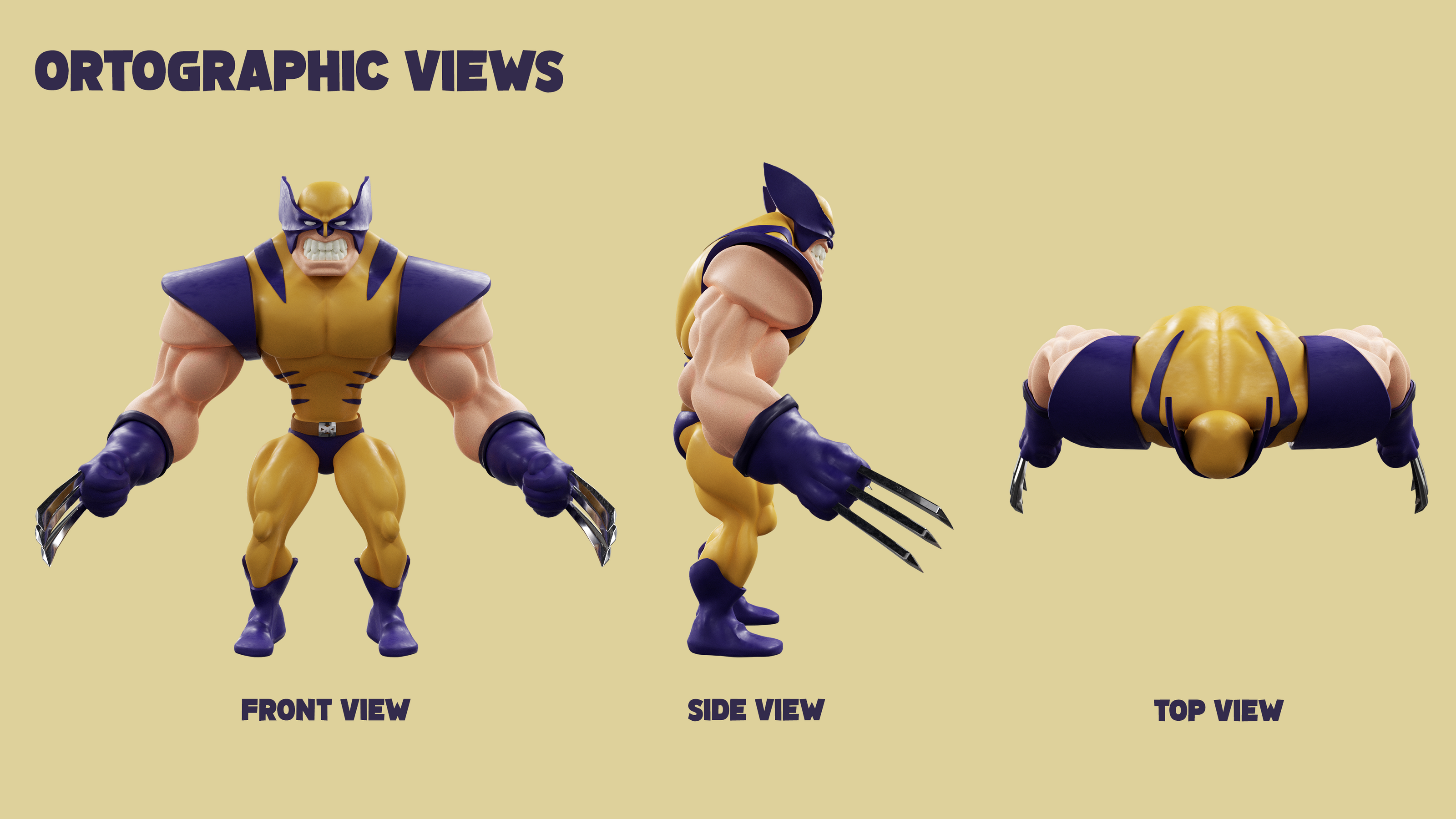 3D Model of Wolverine — Изображение №4 — Иллюстрация, 3D на Dprofile