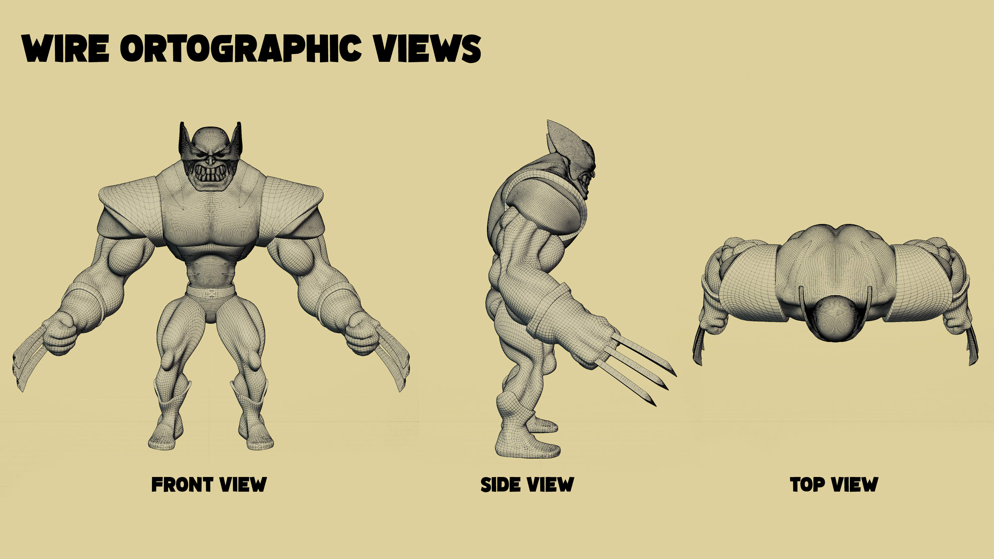 3D Model of Wolverine — Изображение №5 — Иллюстрация, 3D на Dprofile