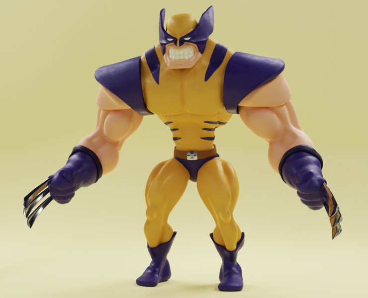 3D Model of Wolverine — Иллюстрация, 3D на Dprofile
