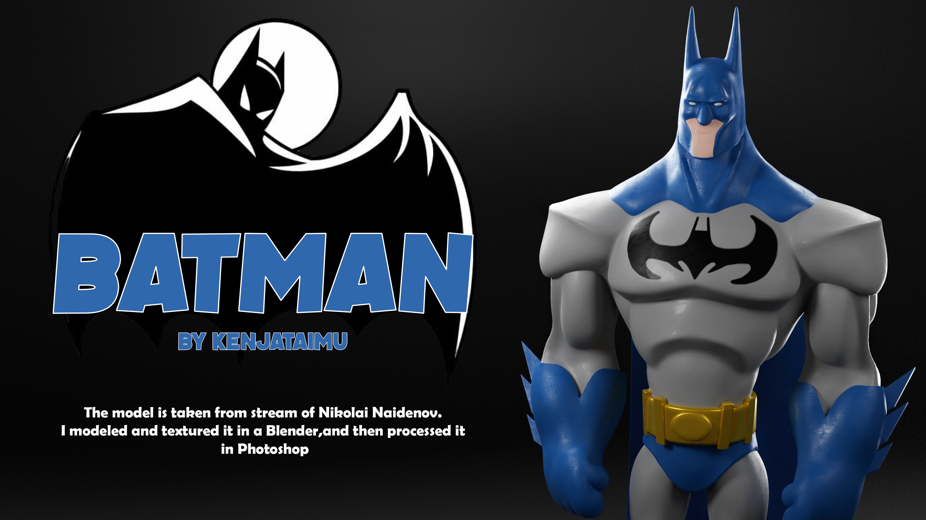 3D Model of Batman — Изображение №1 — Иллюстрация, 3D на Dprofile