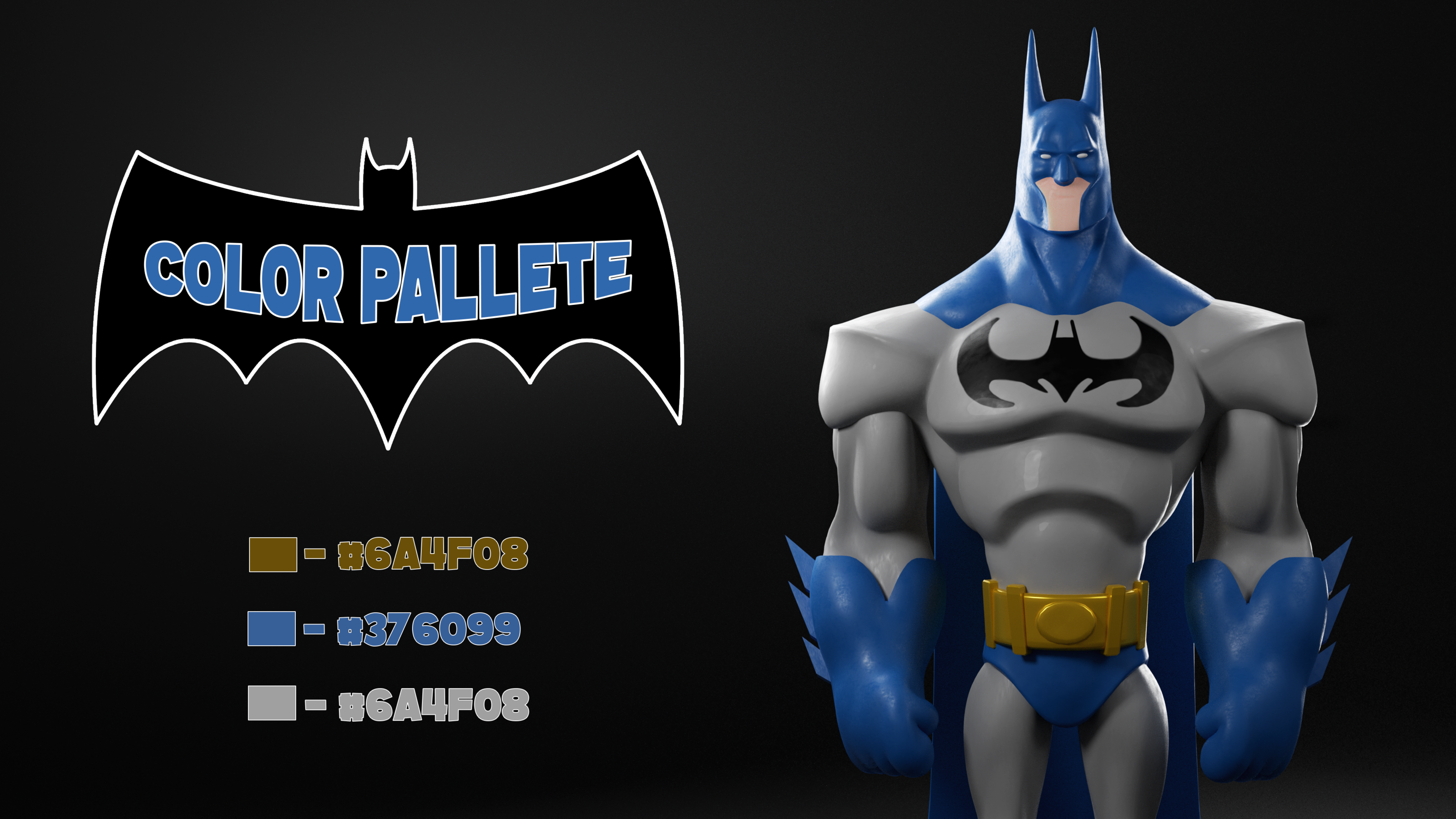 3D Model of Batman — Изображение №3 — Иллюстрация, 3D на Dprofile