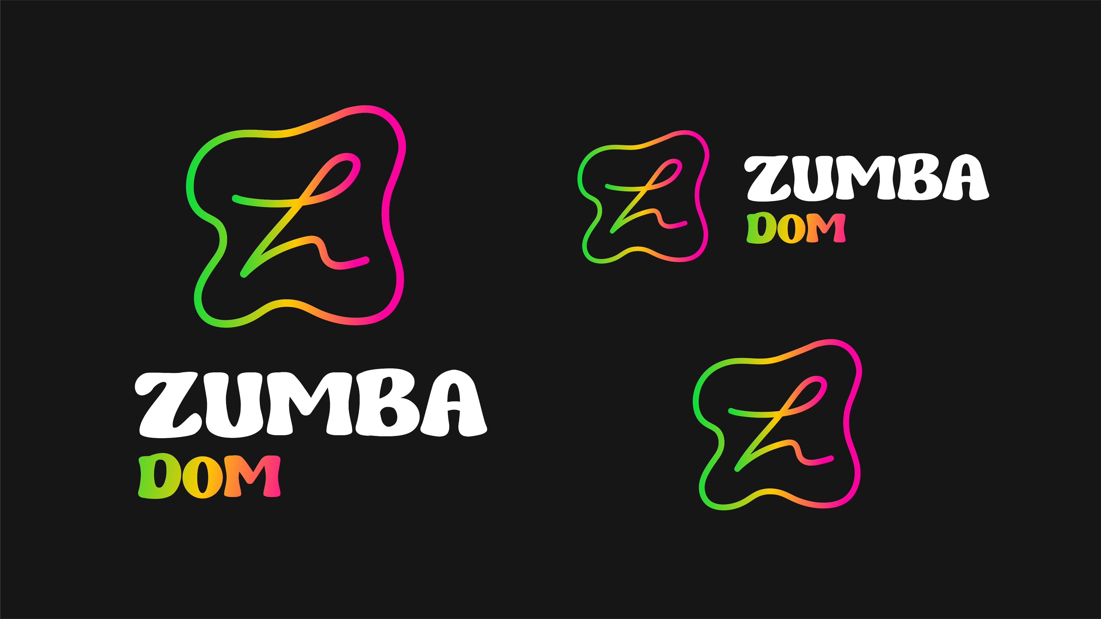 Логотип для фитнес-студии ZUMBA DOM — Изображение №4 — Брендинг, Графика на Dprofile