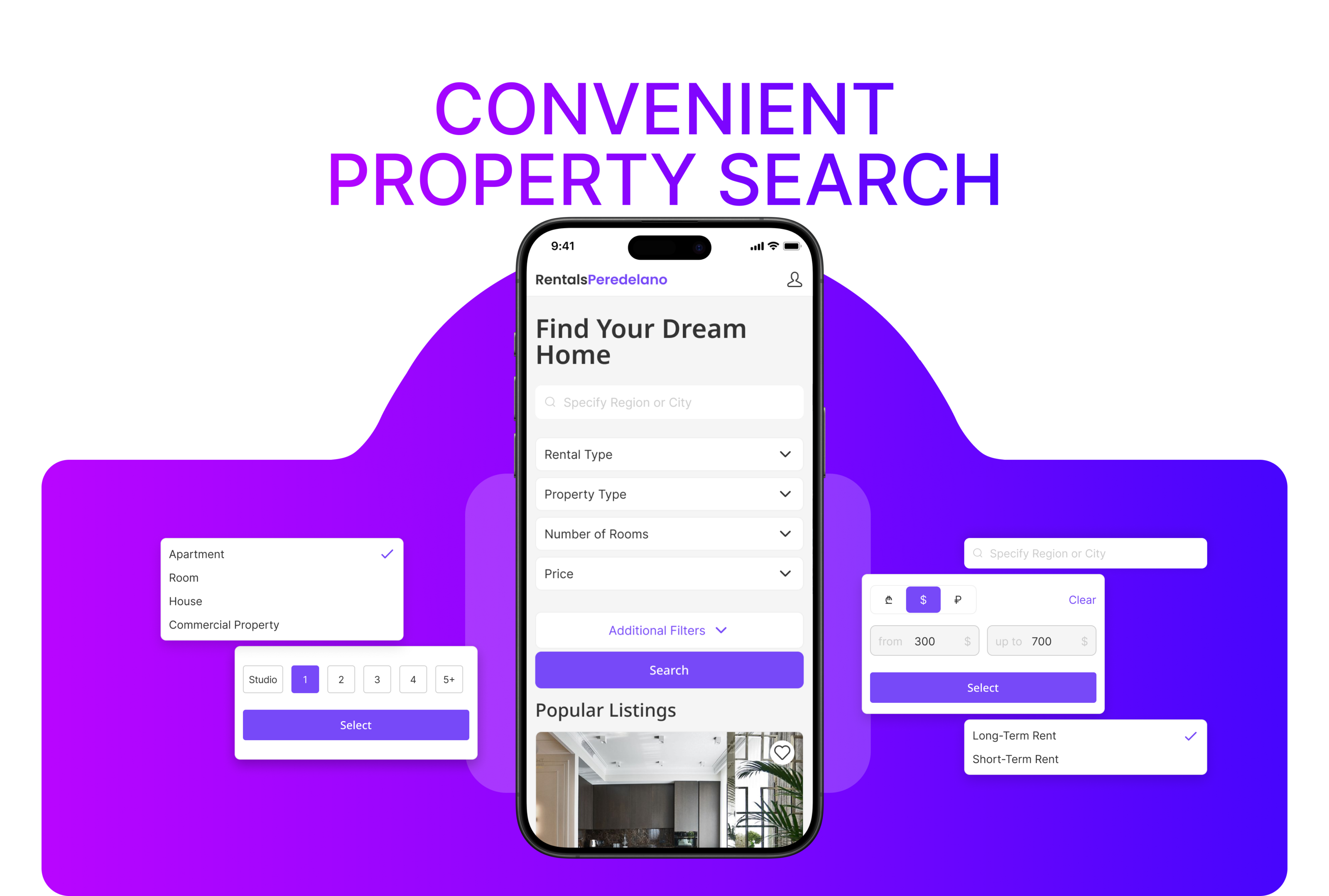 Rentals | Real estate search service — Изображение №6 — Интерфейсы на Dprofile
