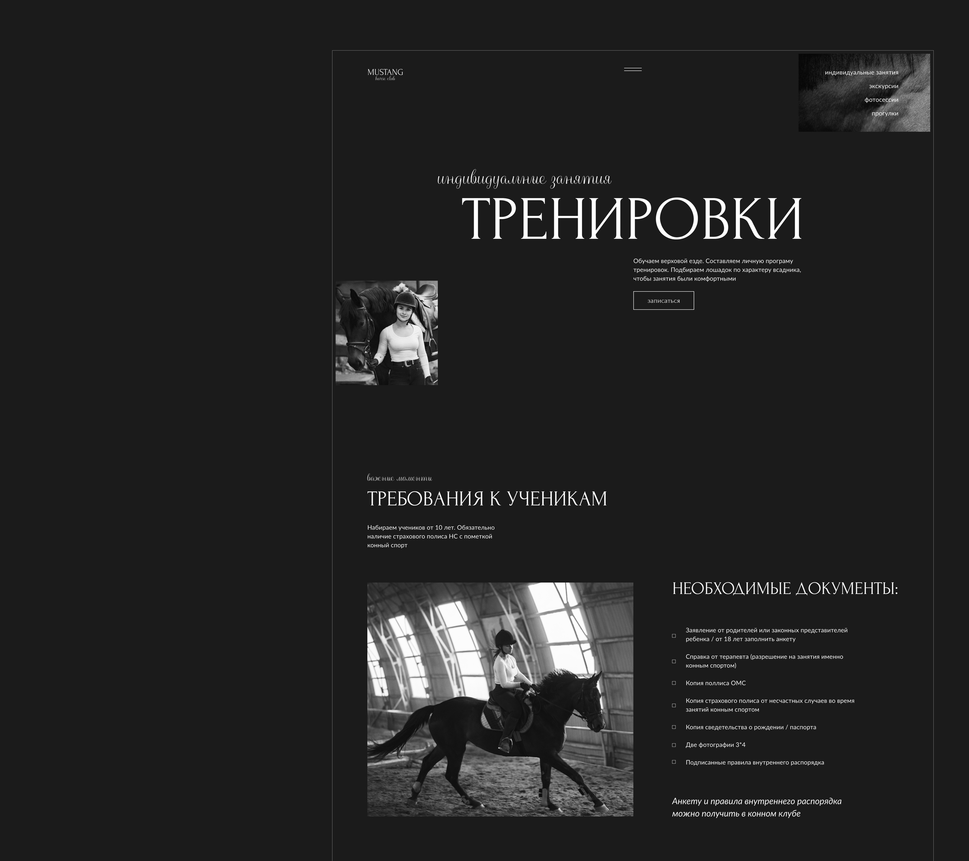 Horse club — Изображение №20 — Интерфейсы на Dprofile