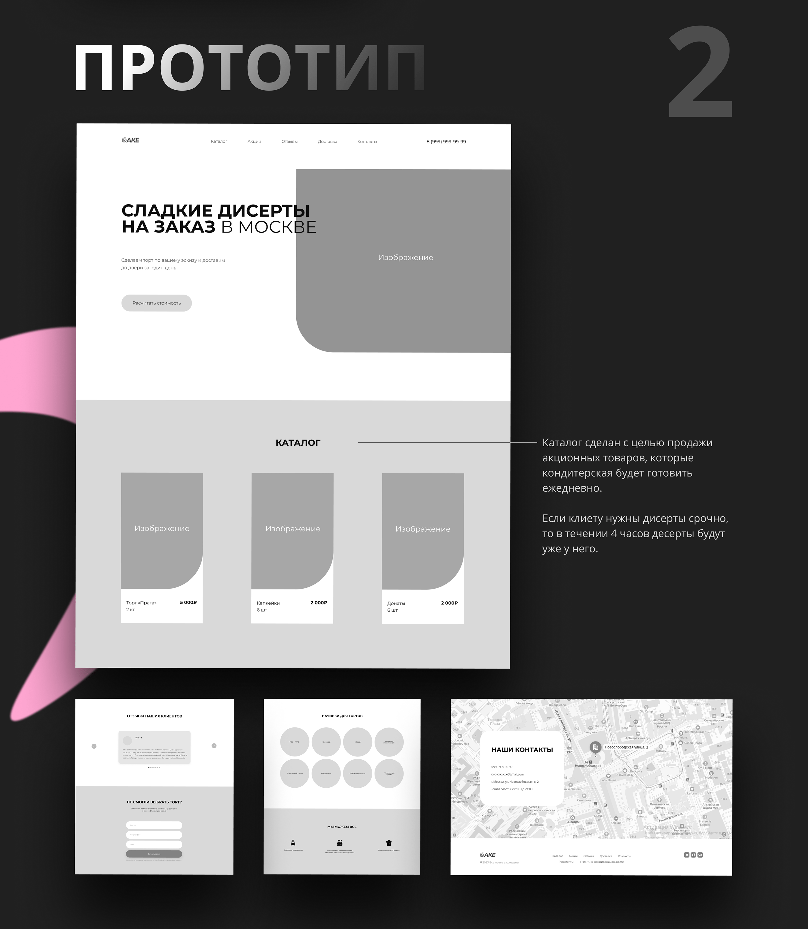 Концепт для кондитерской — Изображение №2 — Интерфейсы на Dprofile