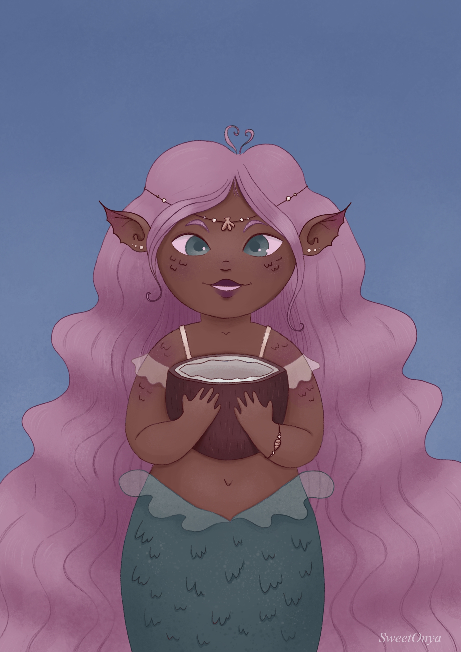 Mermaid Hair: персонажи для упаковки детского шампуня — Изображение №9 — Брендинг, Иллюстрация на Dprofile