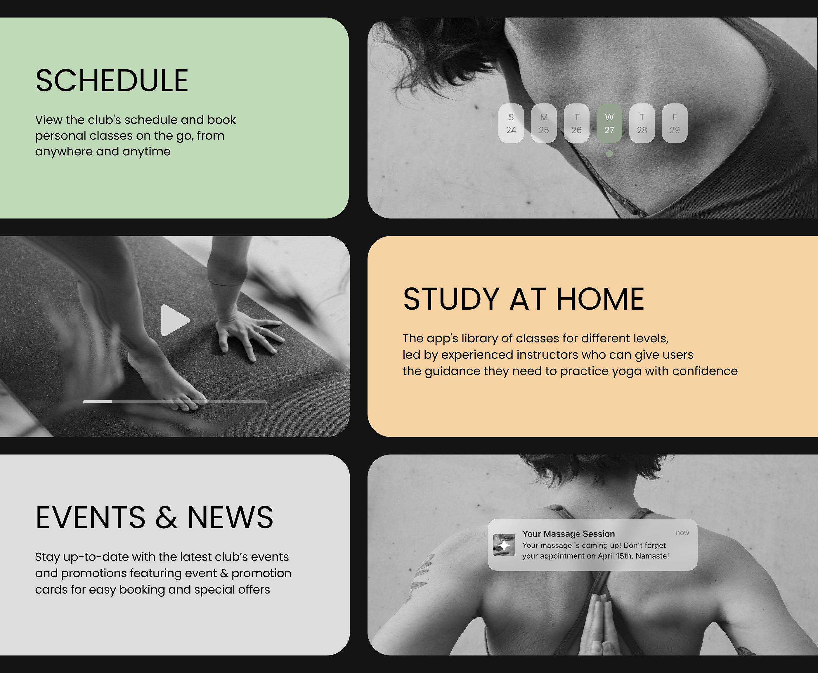 Bless Yoga App — Изображение №3 — Интерфейсы, Брендинг на Dprofile