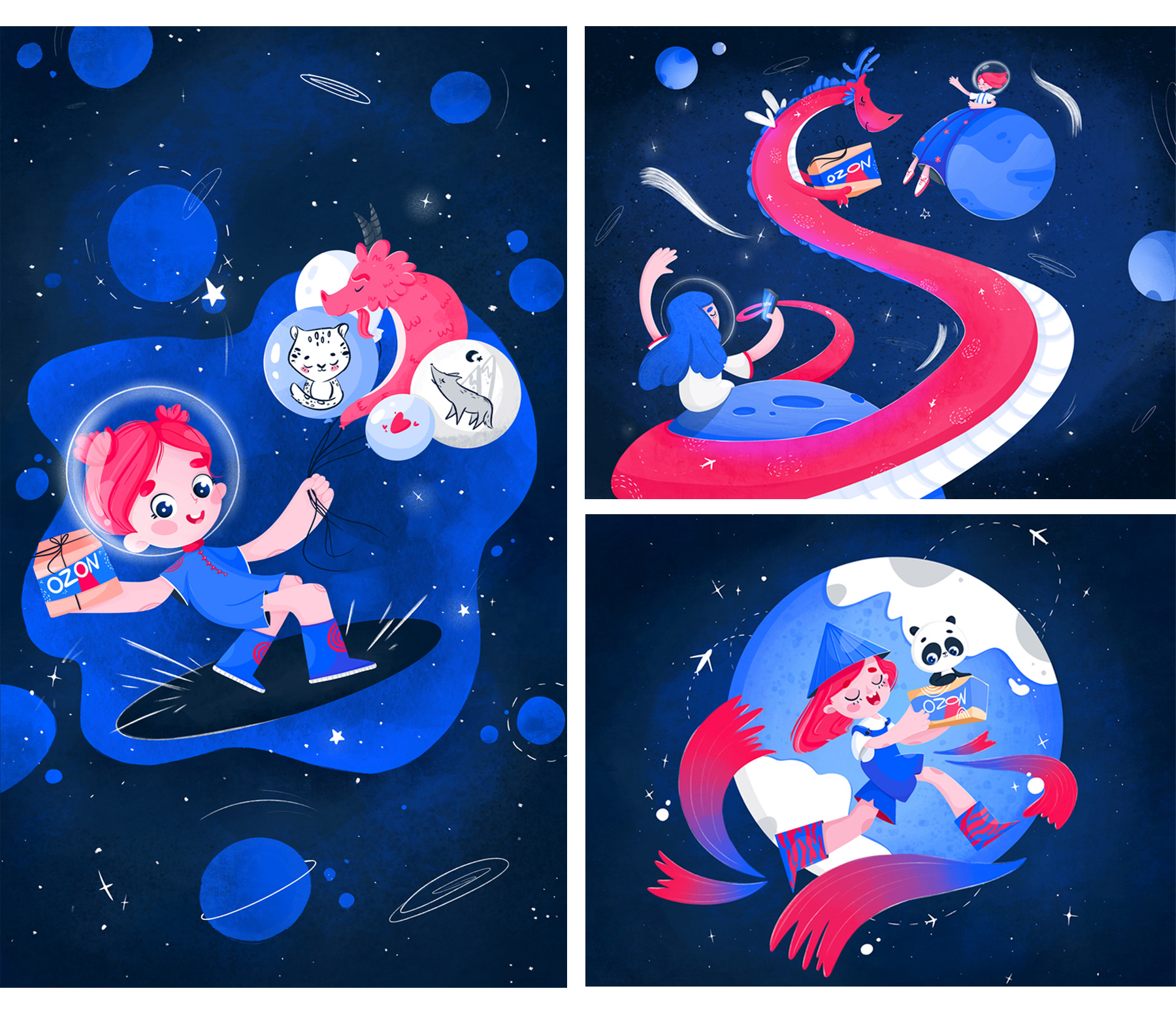 ILLUSTRATIONS FOR THE OZON BRAND — Изображение №3 — Брендинг, Иллюстрация на Dprofile