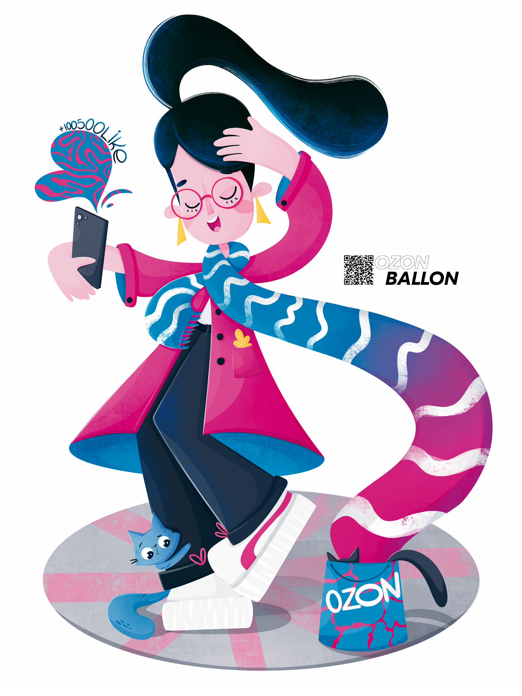 ILLUSTRATIONS FOR THE OZON BRAND — Изображение №9 — Брендинг, Иллюстрация на Dprofile
